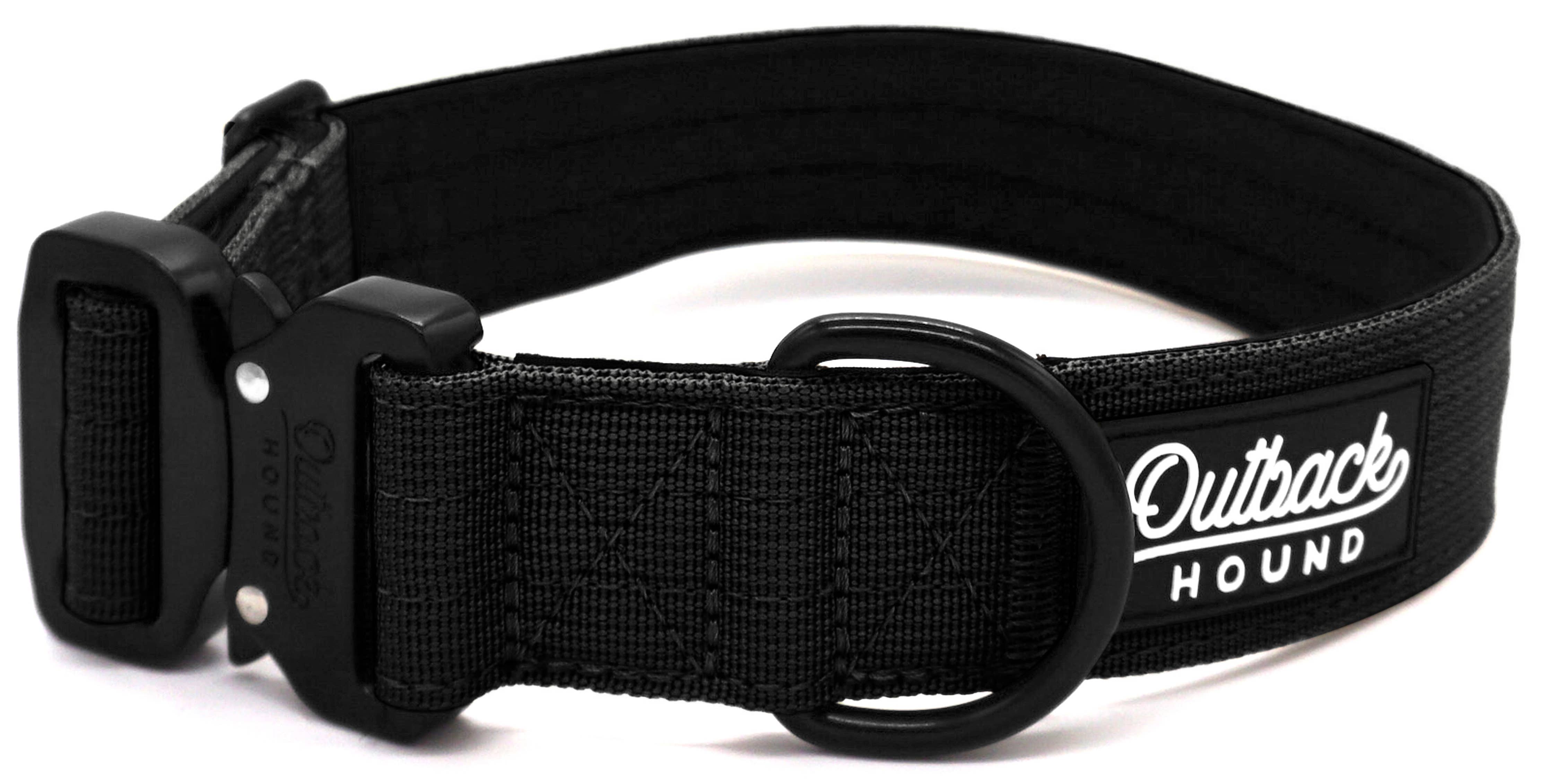 Outback Hound Jet Black Premium Dog Collar