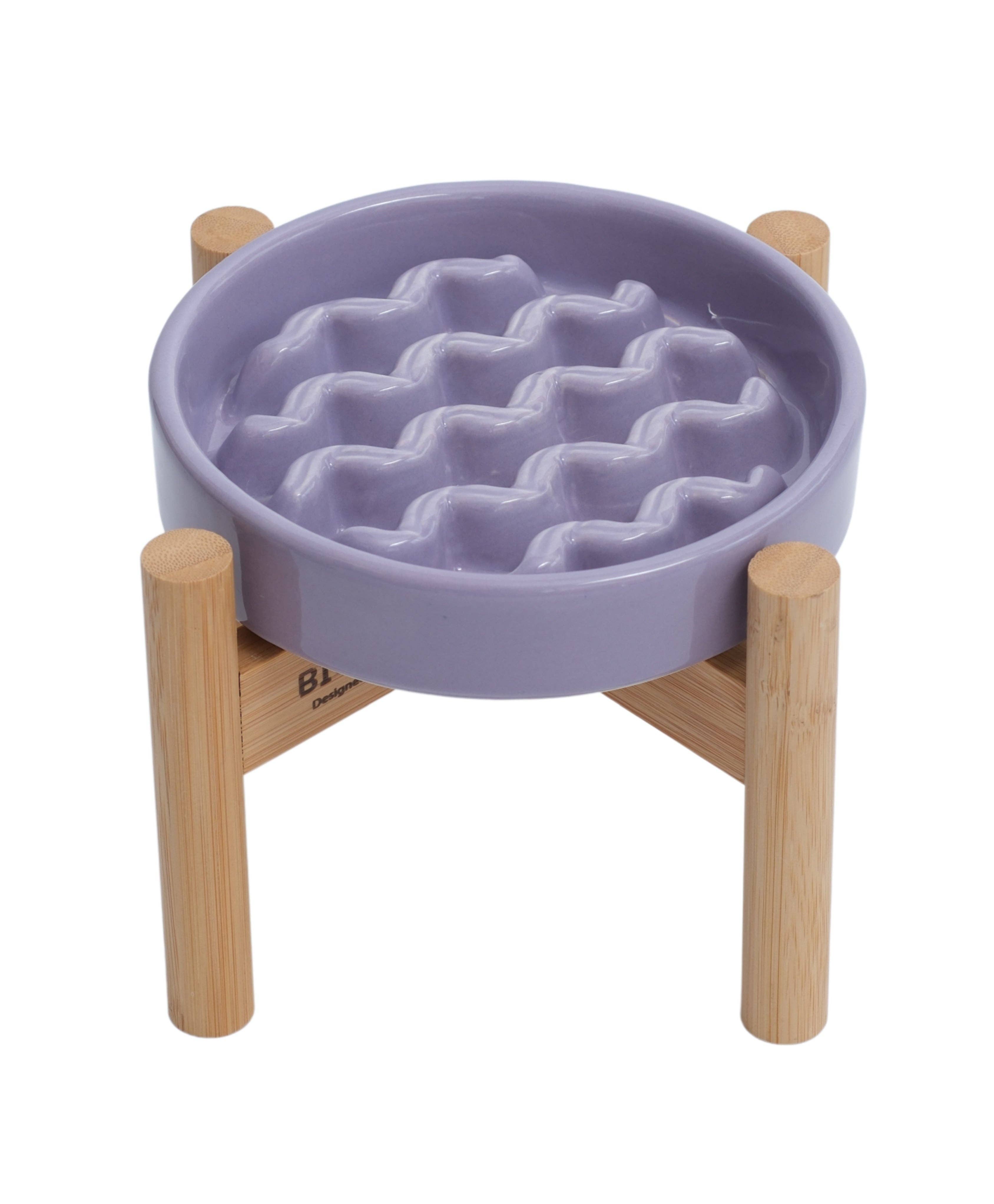 Pehom Macaroni Slow Feeder Dog Bowls - Purple