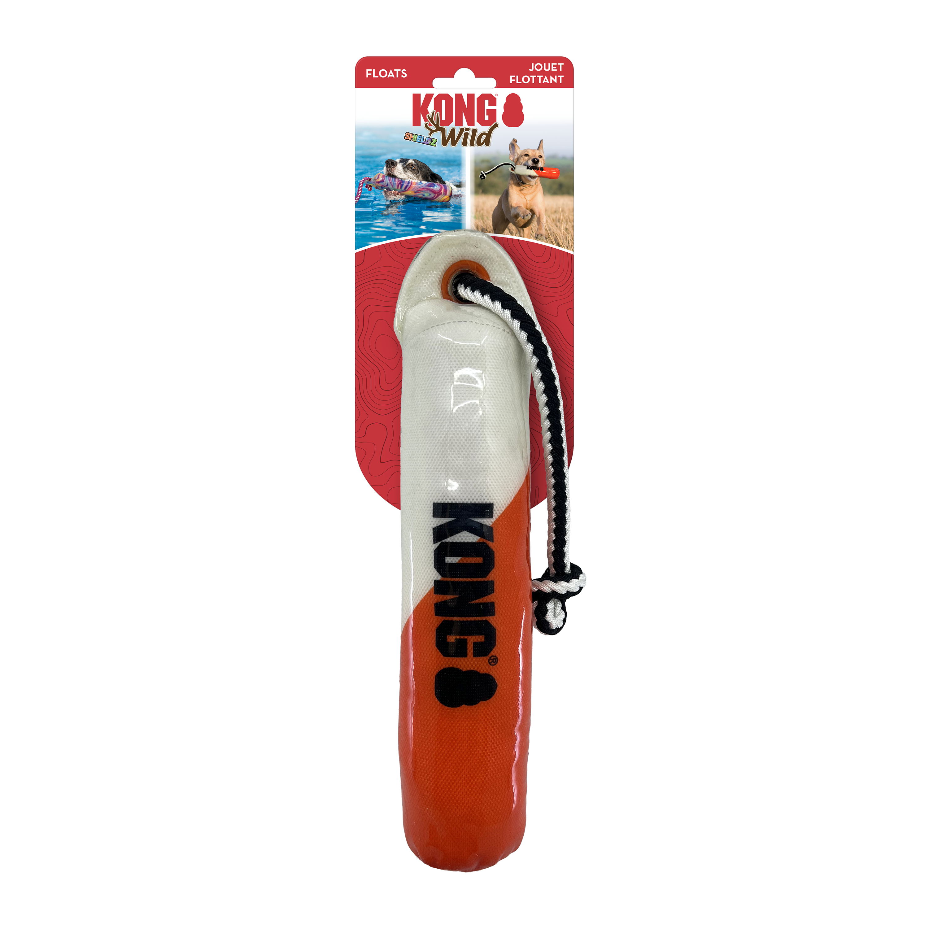Kong Wild Shieldz Training Dummy Dog Toy - Orange/White