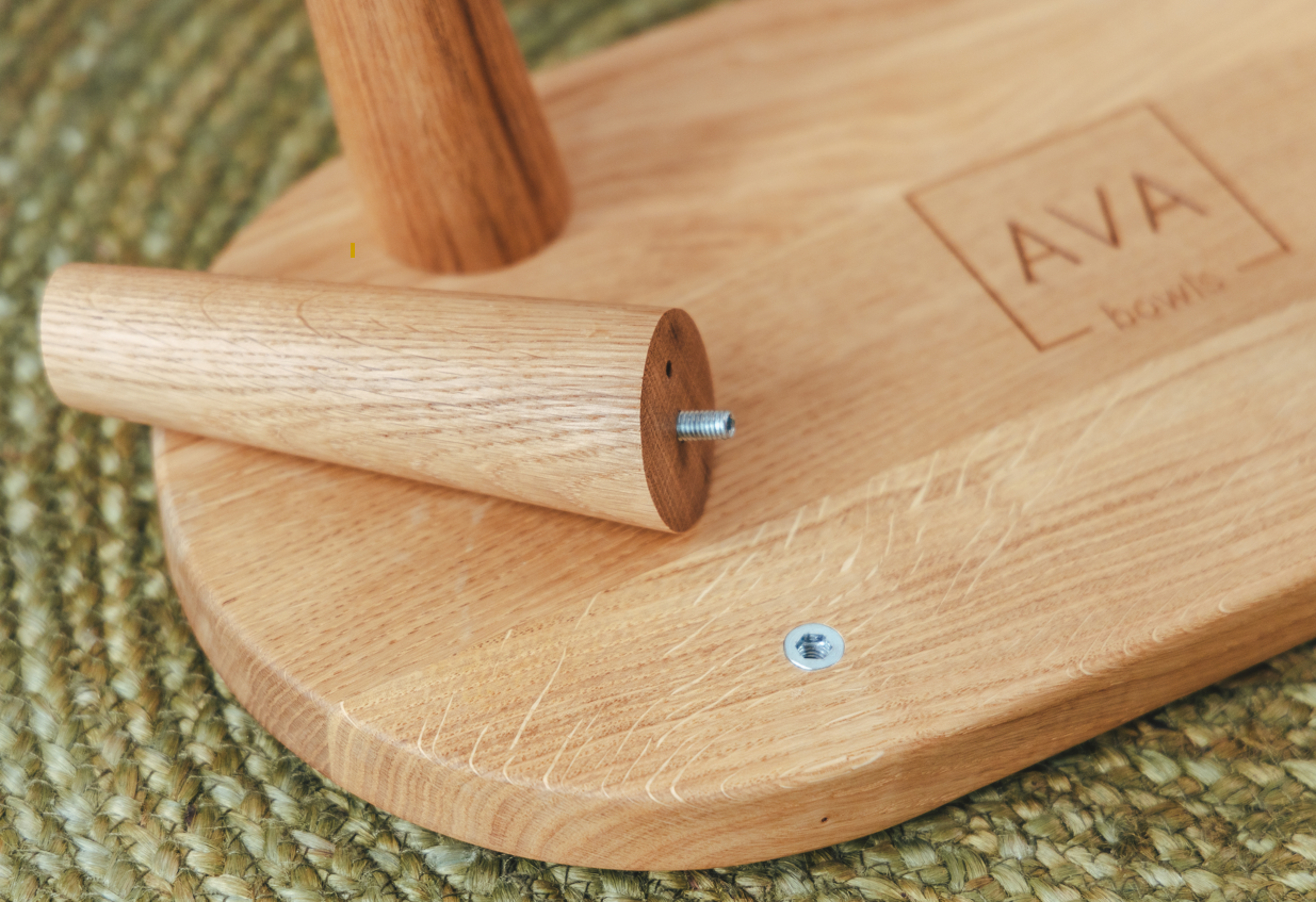 Wooden Tray for drink and food bowl size M (12cm legs)