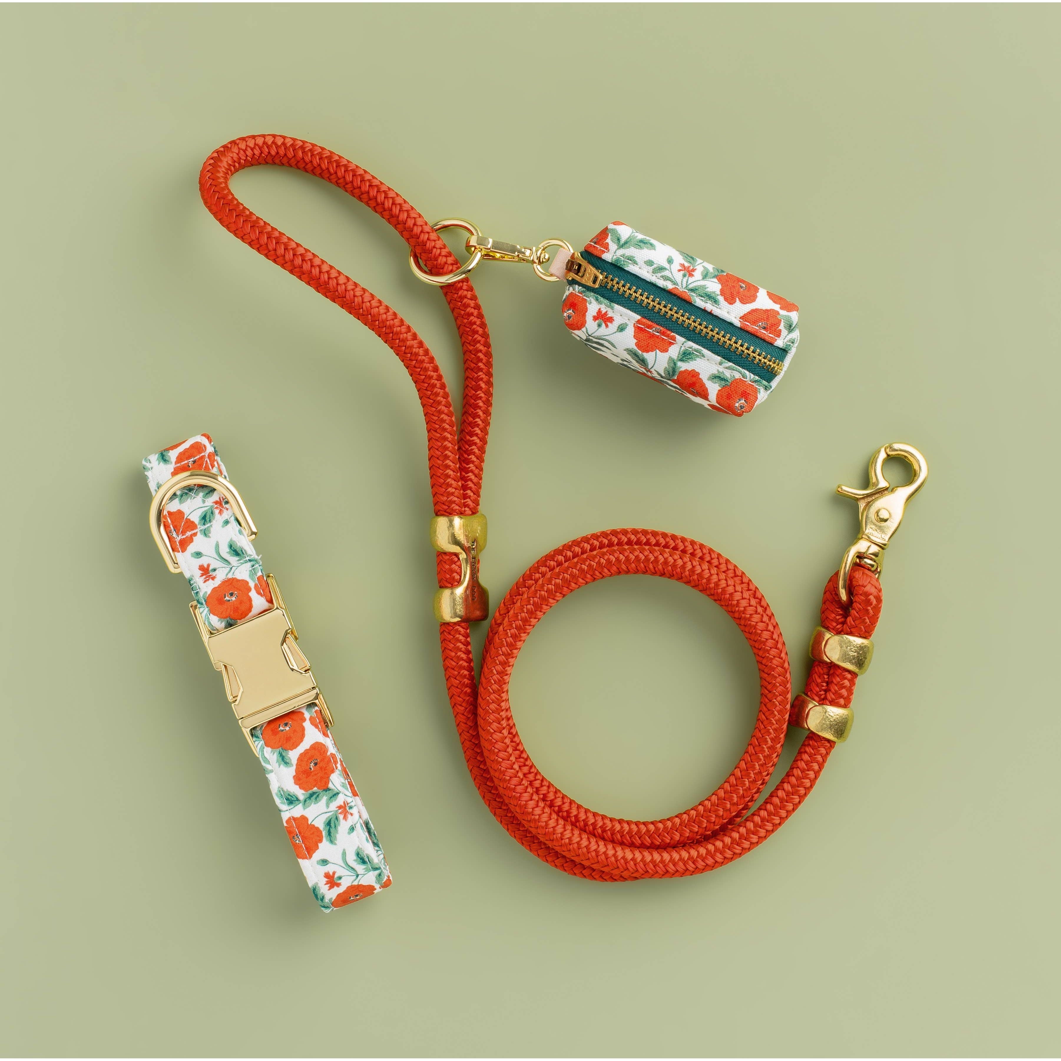 The Foggy Dog Poppies Dog Collar