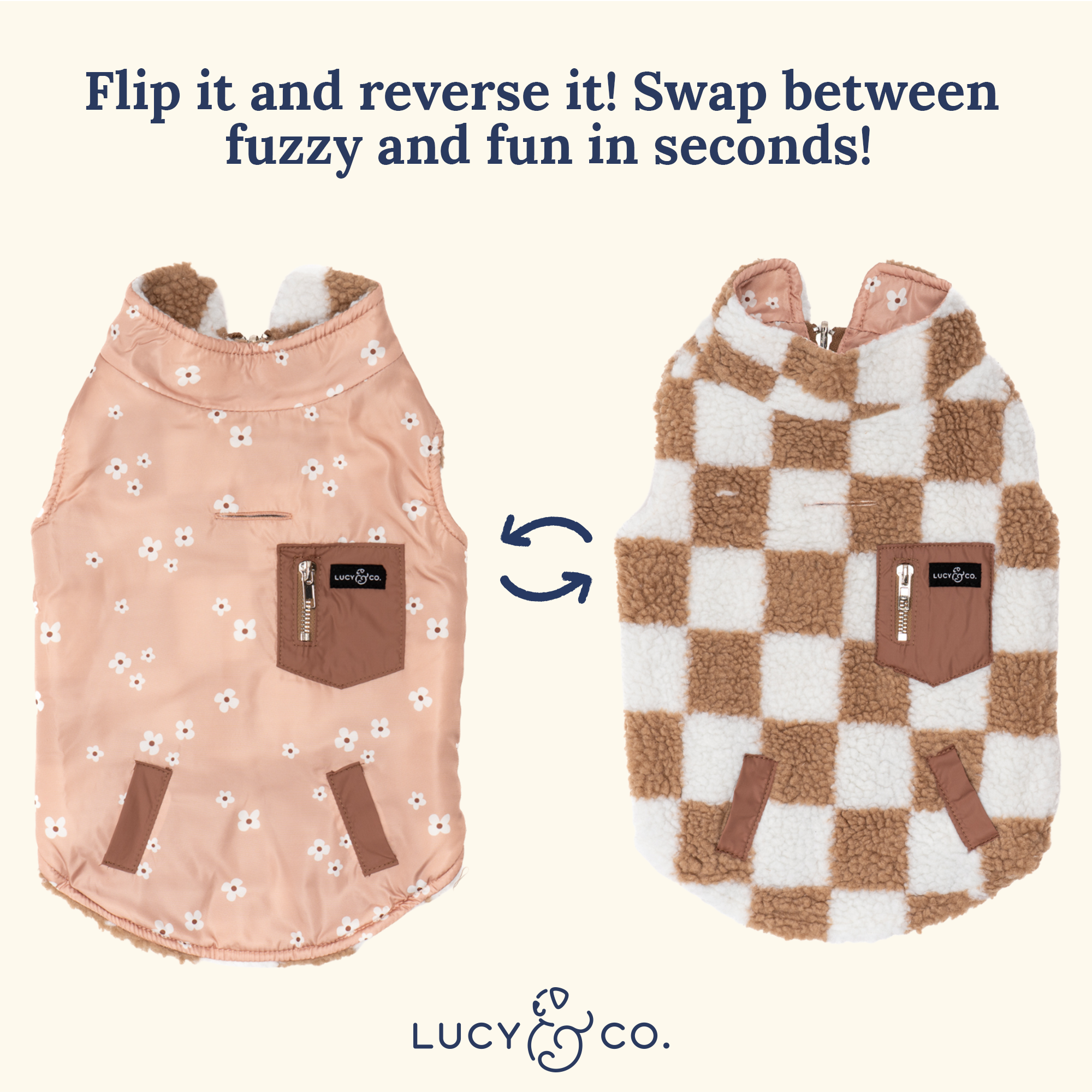 Lucy & Co. Checkers Reversible Jacket