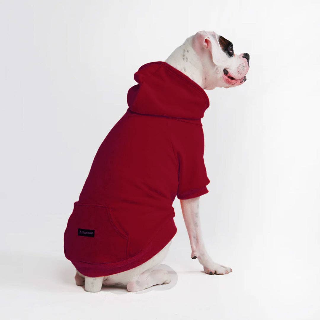 SparkPaws Essential Dog Hoodie - Burgundy