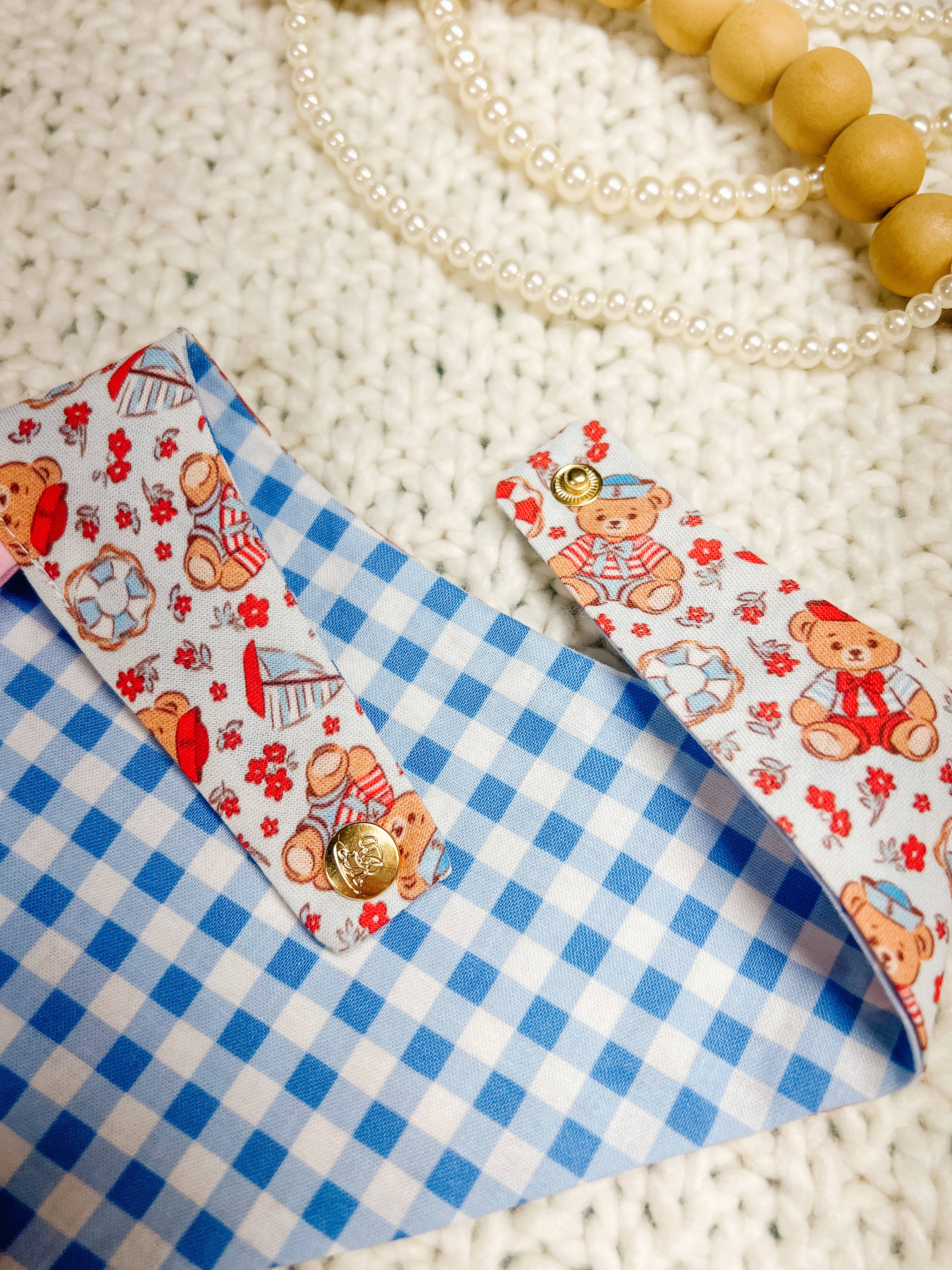 Stellaloo American Bear Snap-On Dog Bandana Reversible