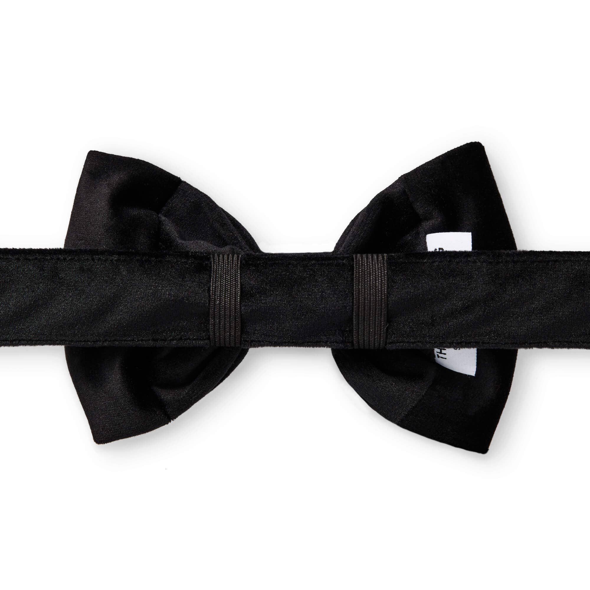 The Foggy Dog Black Velvet Dog Bow Tie