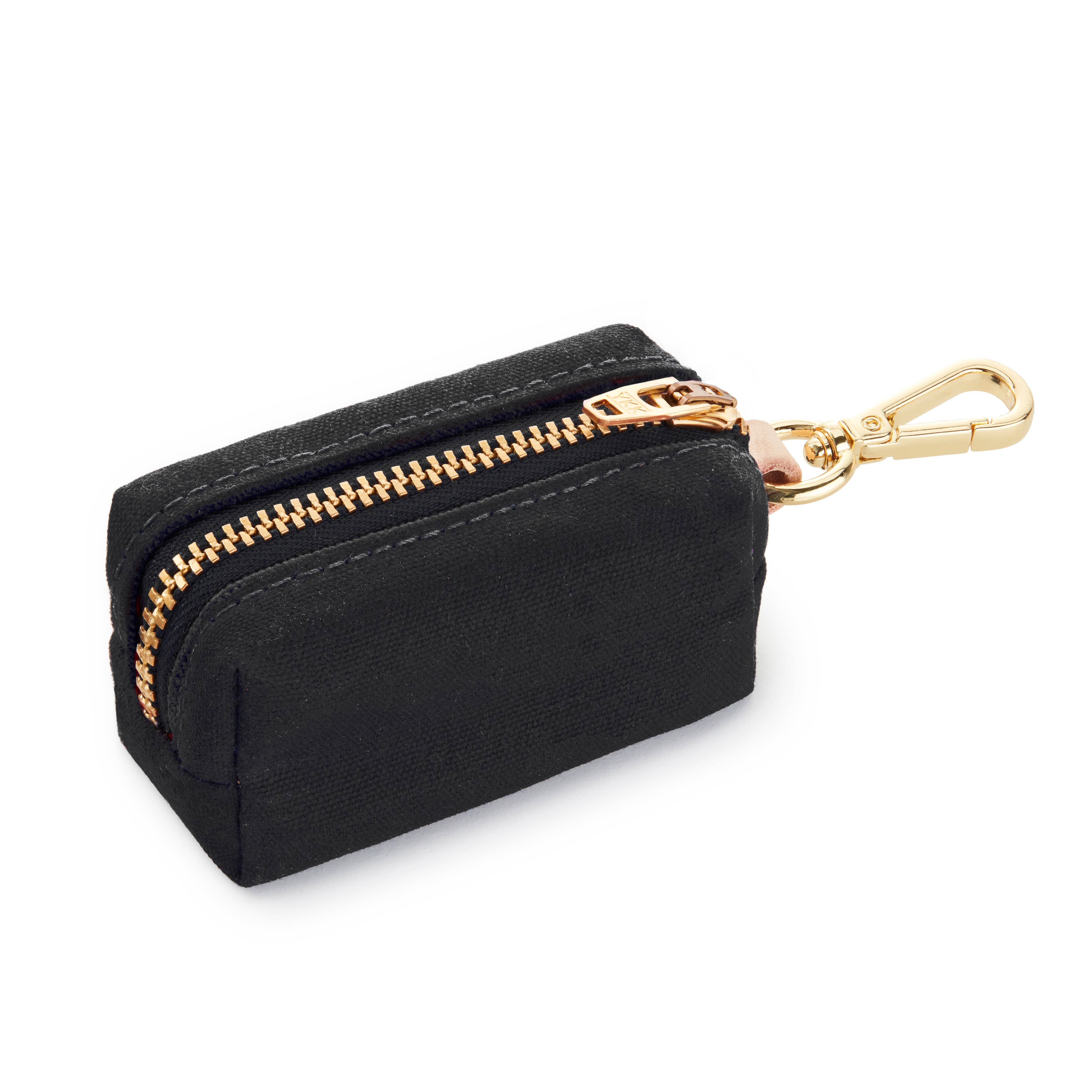 The Foggy Dog Onyx Waxed Canvas Poop Bag Dispenser