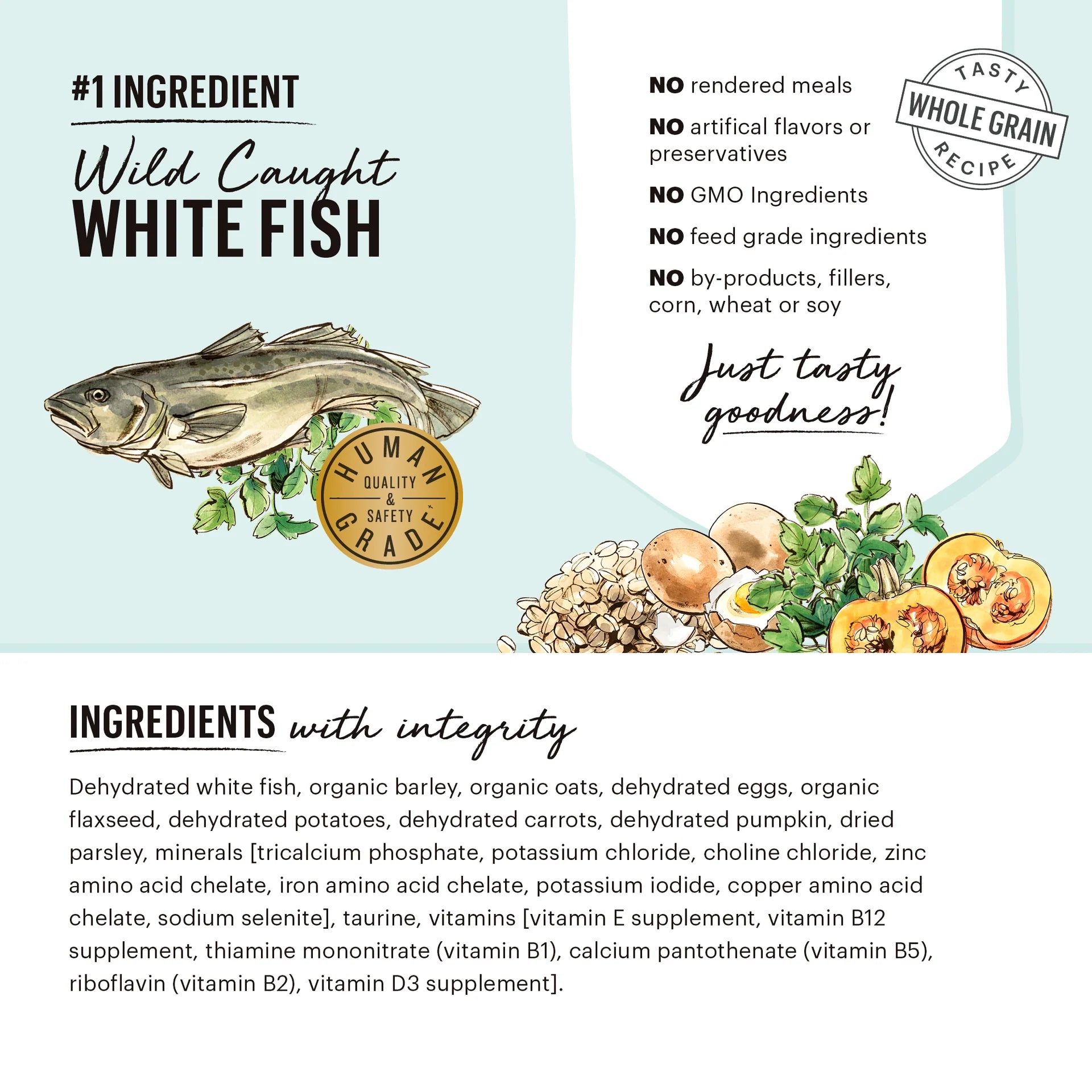 The Honest Kitchen Dog Fish Oats Whole Grain