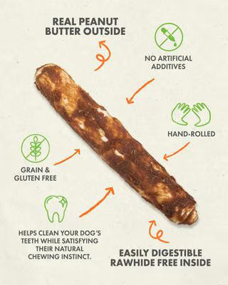 Canine Naturals Hide Free Peanut Butter Roll