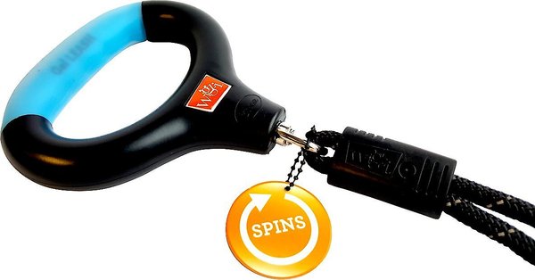 Wigzi Dual Doggie Standard Gel Leash Black/Blue