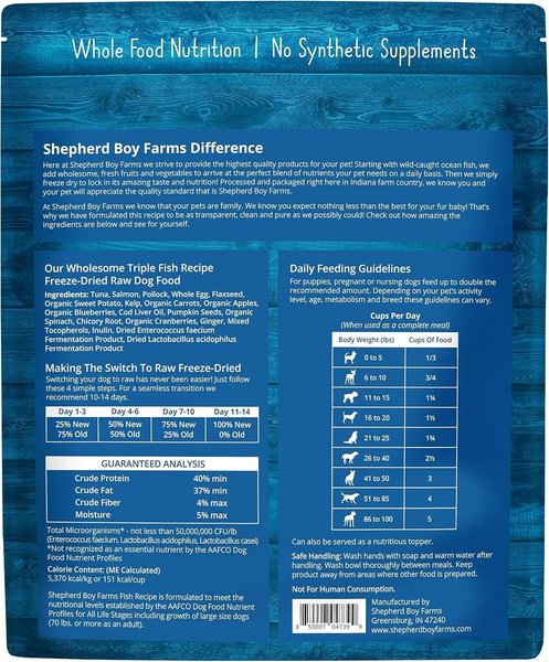 Shepherd Boy Farms Freeze Dried Fish 14oz.