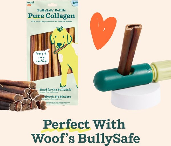 Woof Bully Safe Chews Pure Collagen 12" 5pck