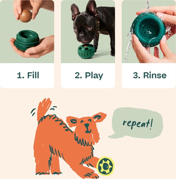 Woof Pupsicle Long Lasting Refillable Dog Treat Dispenser Toy