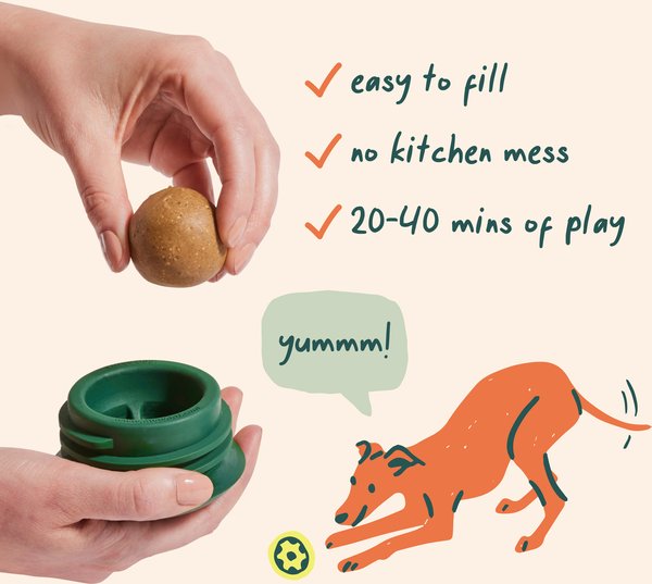 Woof Pupsicle Long Lasting Refillable Dog Treat Dispenser Toy