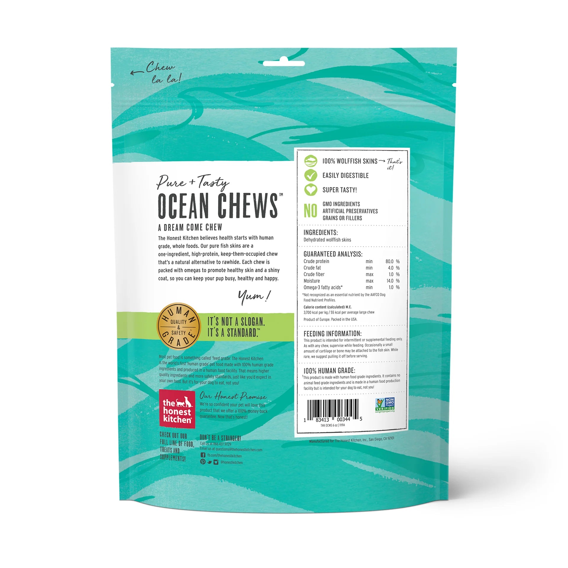 The Honest Kitchen Dog Beams Wolffish Chews