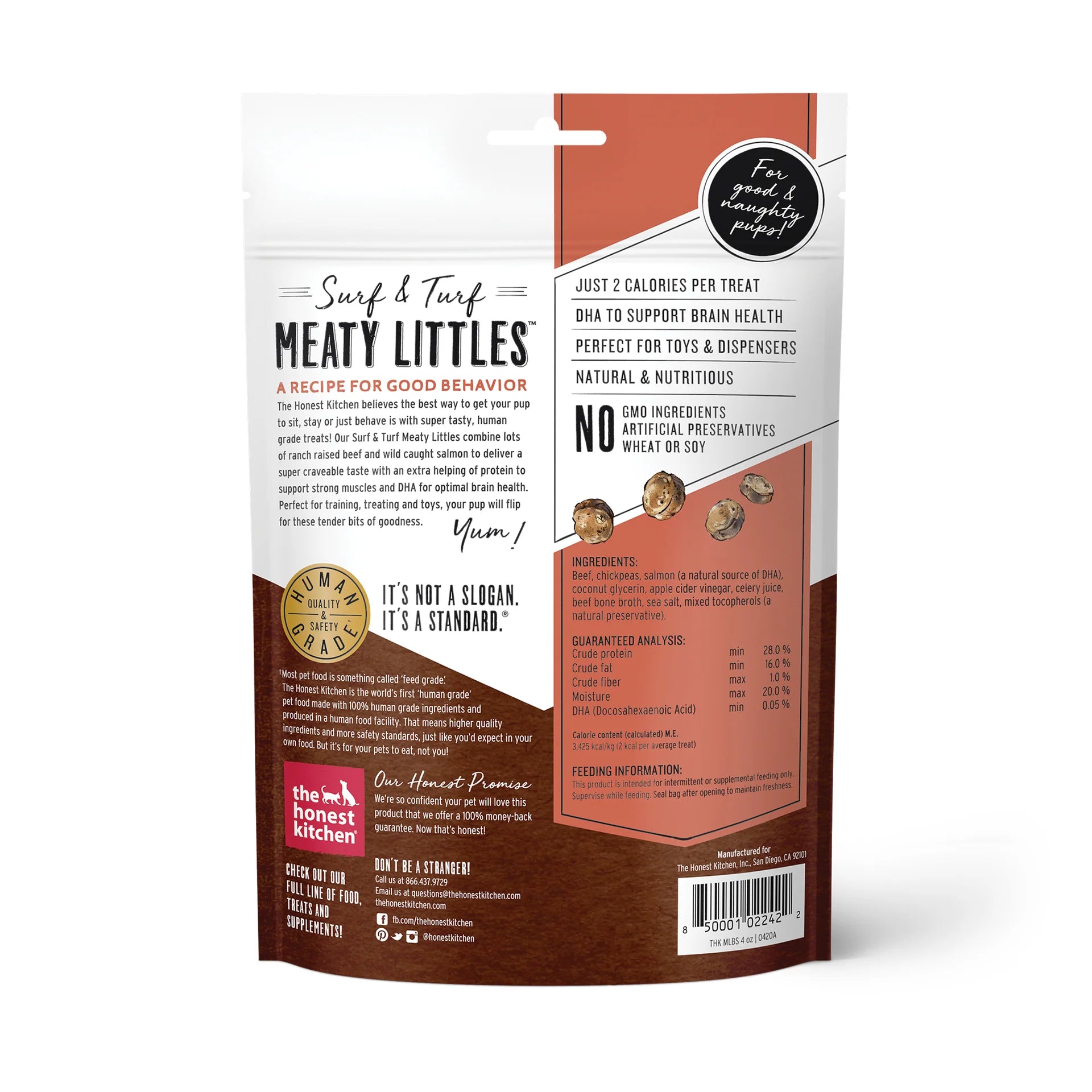 The Honest Kitchen Meaty Littles Beef Salmon Treat 4oz