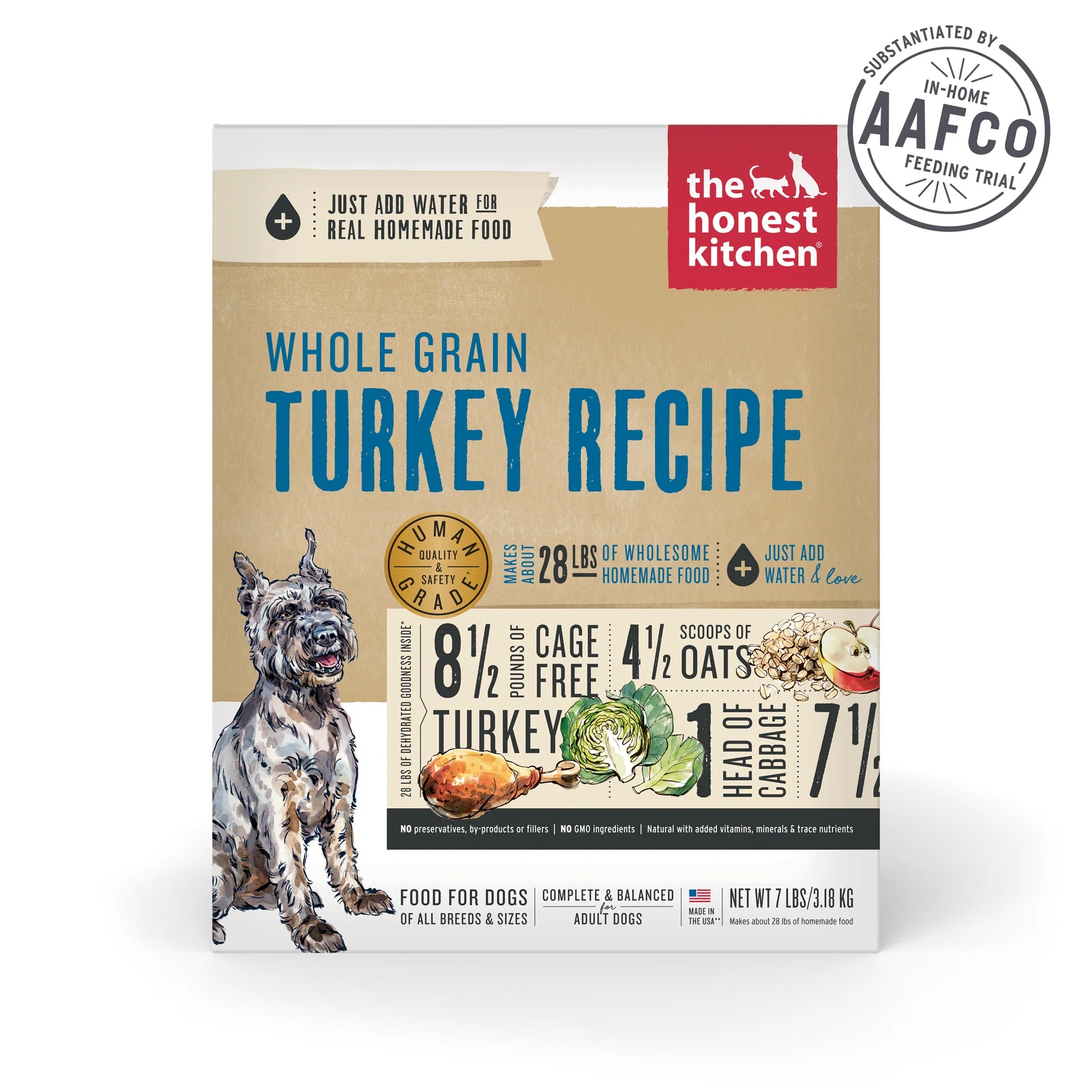 The Honest Kitchen Dog Turkey Whole Grain