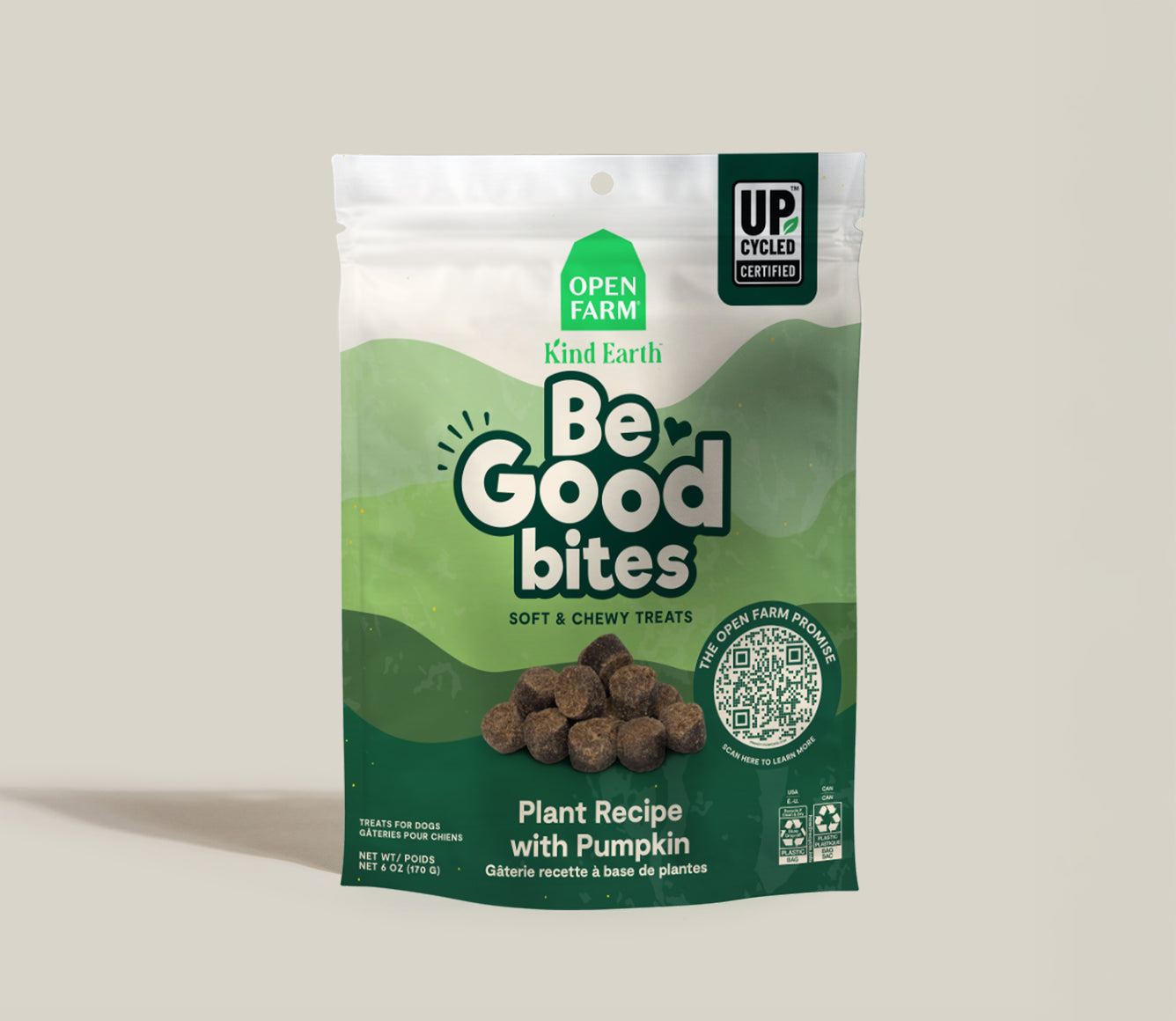 Open Farm Dog Be Good Bites Plant recipe/ Pumpkin 6oz