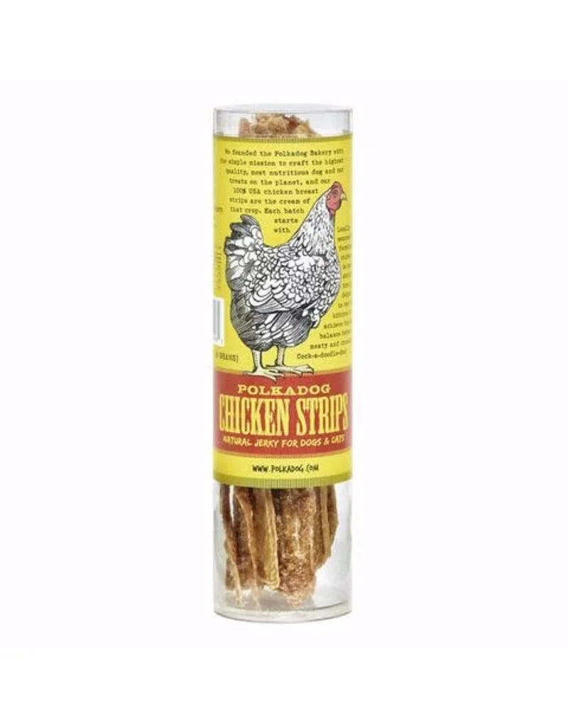 PolkaDog Chicken Strips Jerky Tube 4oz