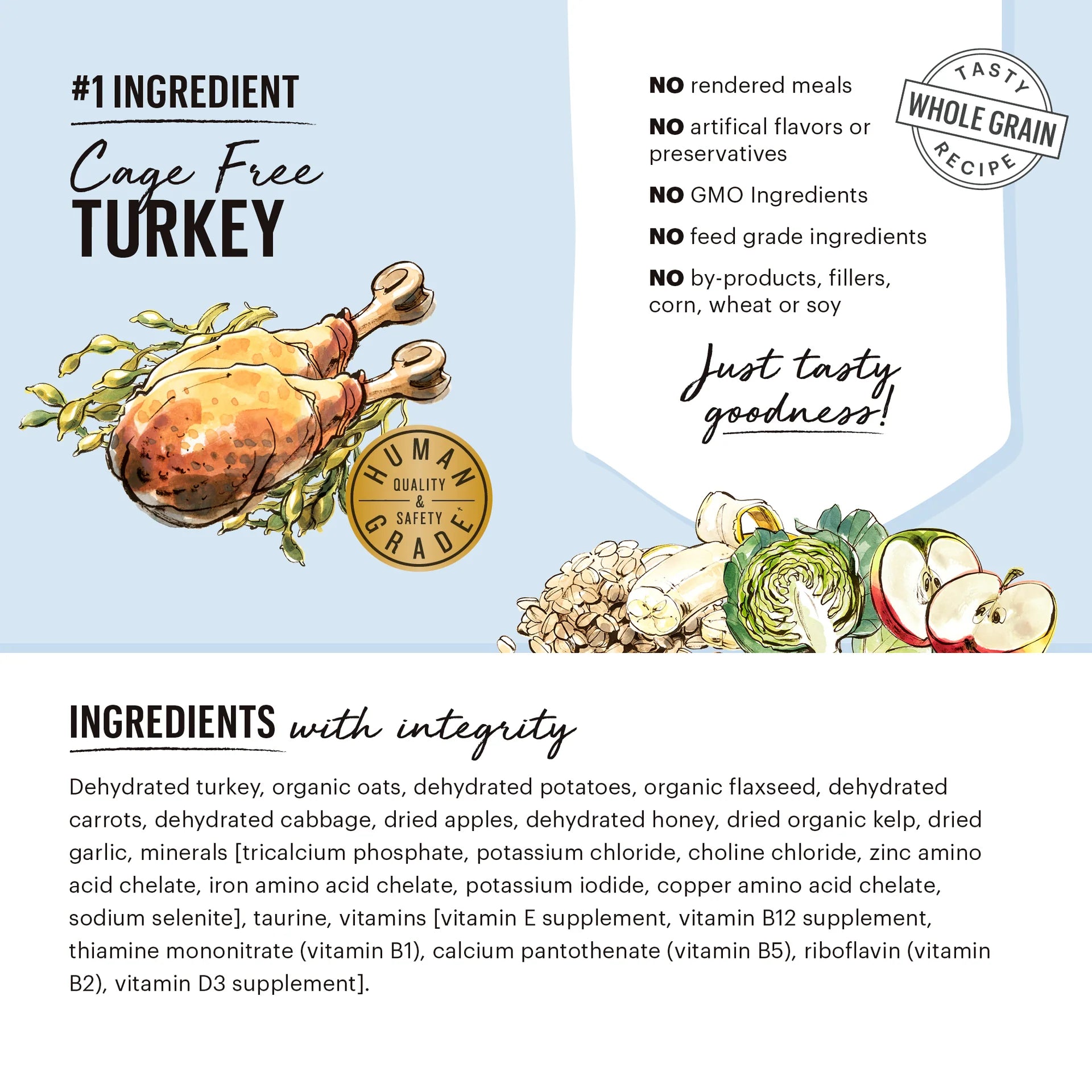 The Honest Kitchen Dog Turkey Whole Grain
