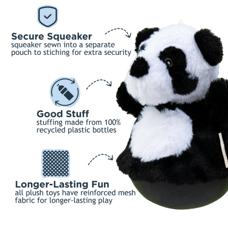 Tall Tails Dog Plush Roly Poly Panda 6 Inch
