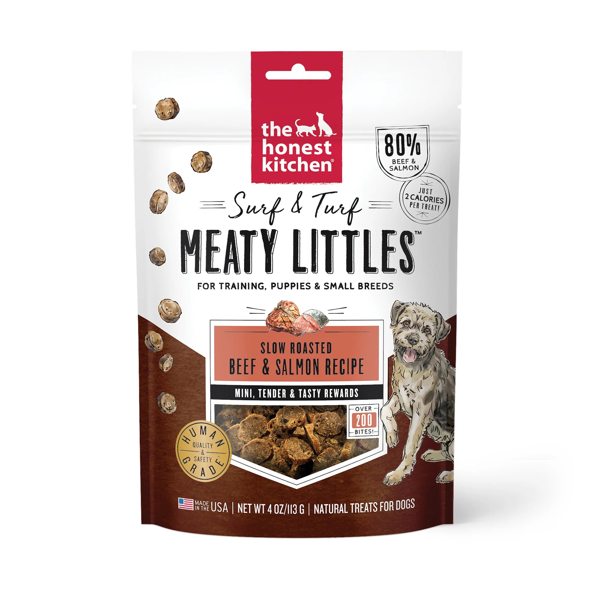 The Honest Kitchen Meaty Littles Beef Salmon Treat 4oz