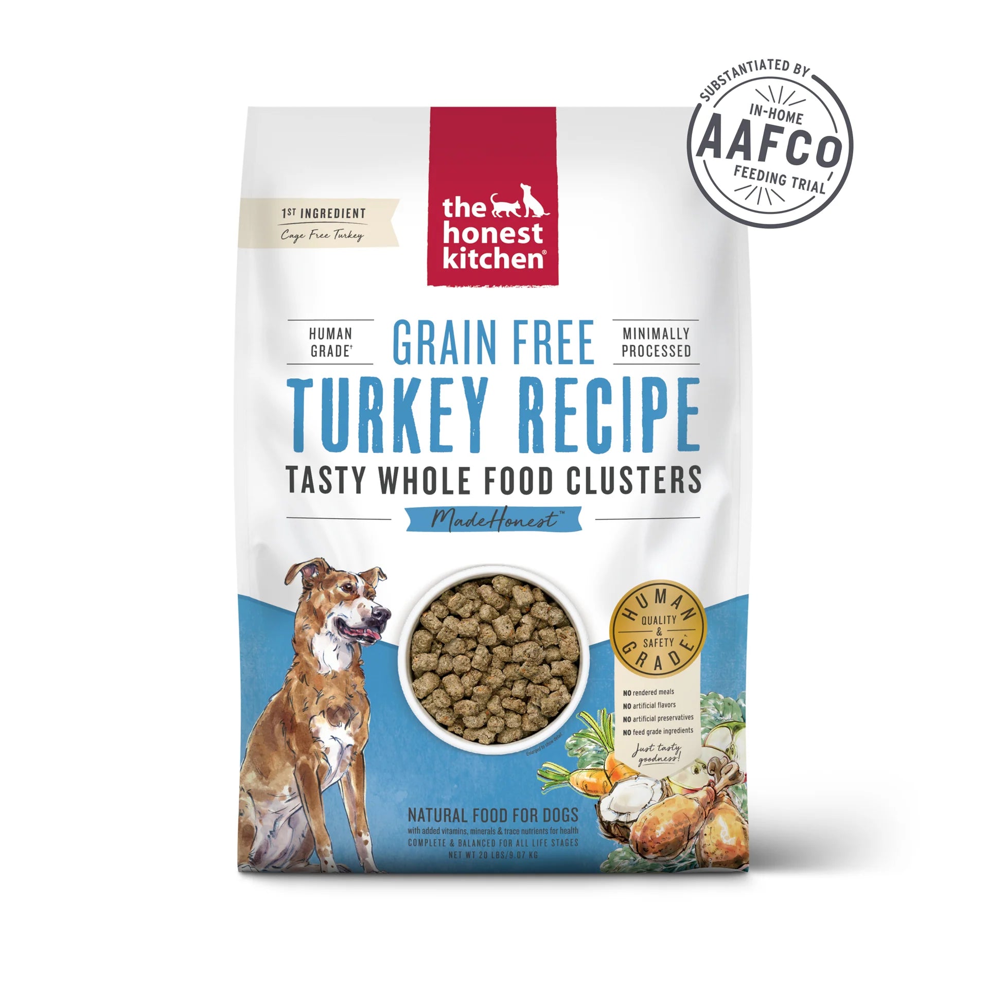 The Honest Kitchen Dog Whole Food Clusters Turkey GF
