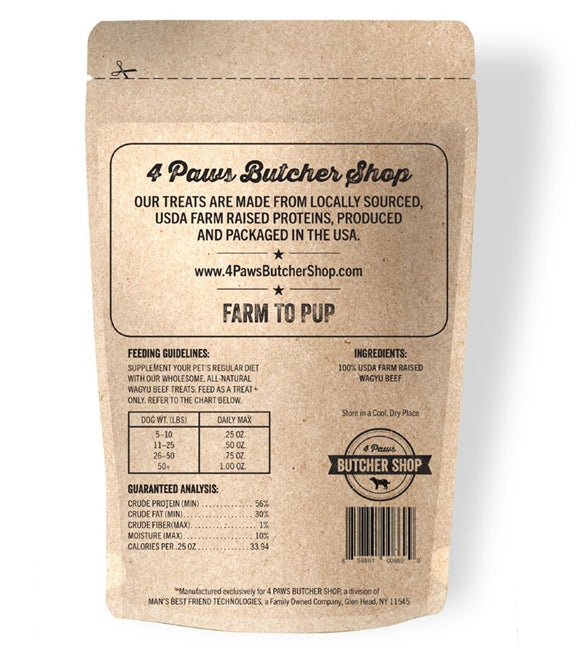 4 Paws Butcher Shop Wagyu Beef Jerky 3oz