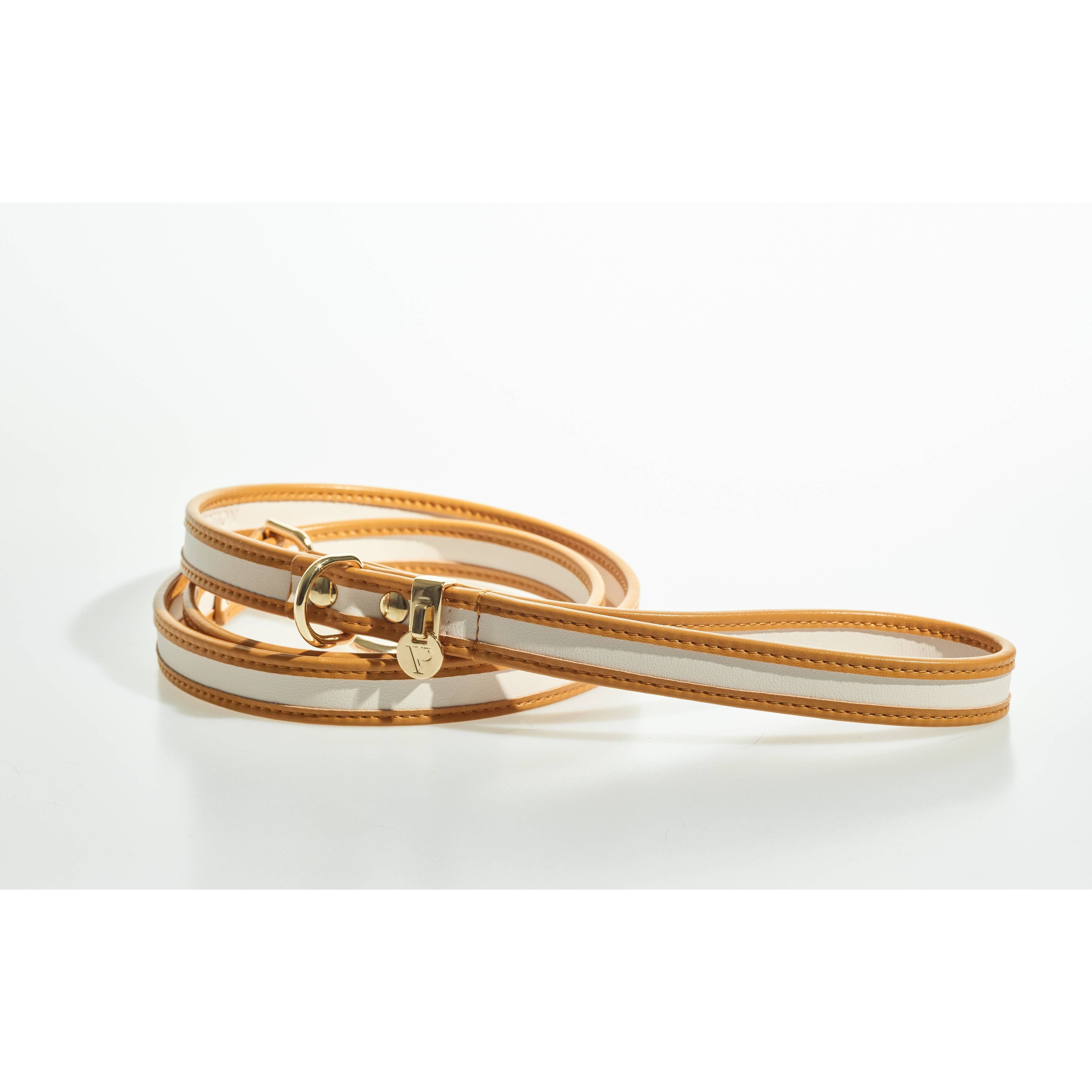 The V.I.PUP Collection Denim Victorian 88 & Gold Leash