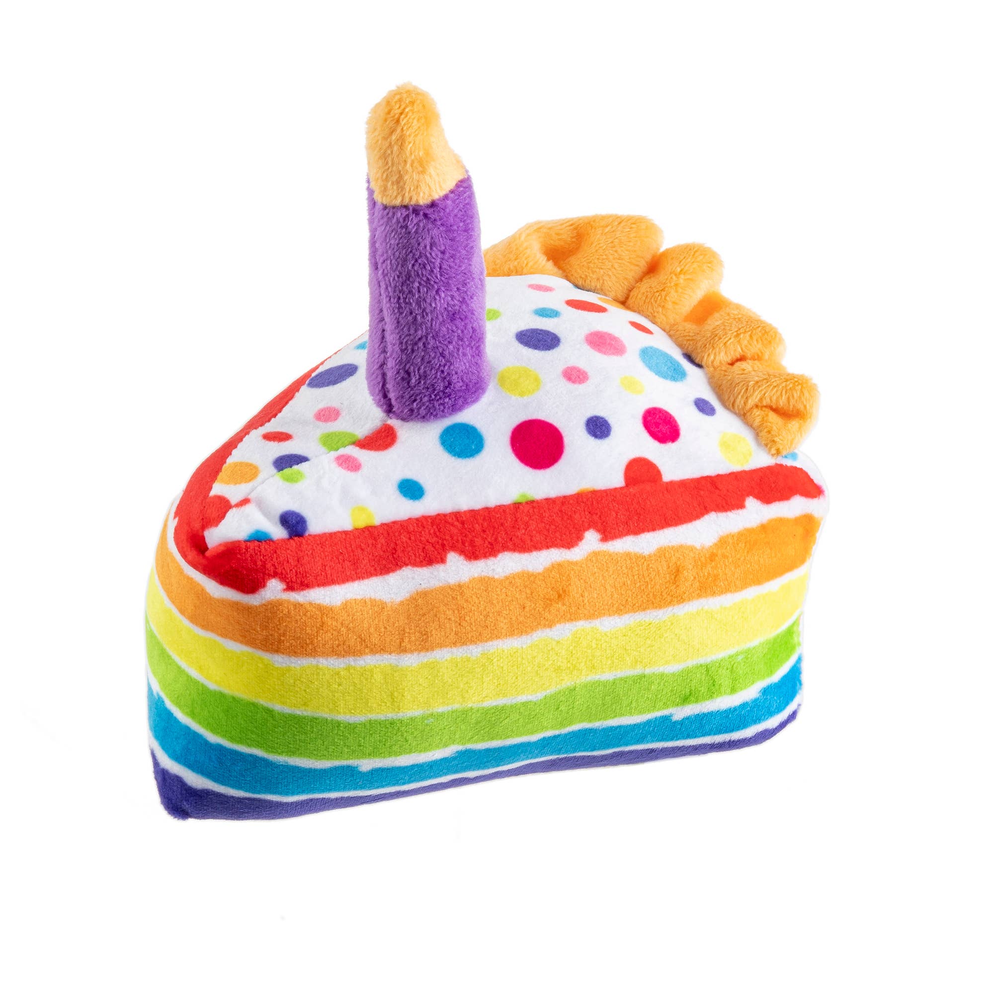 Haute Diggity Dog Birthday Cake Slice Squeaker Dog Toy