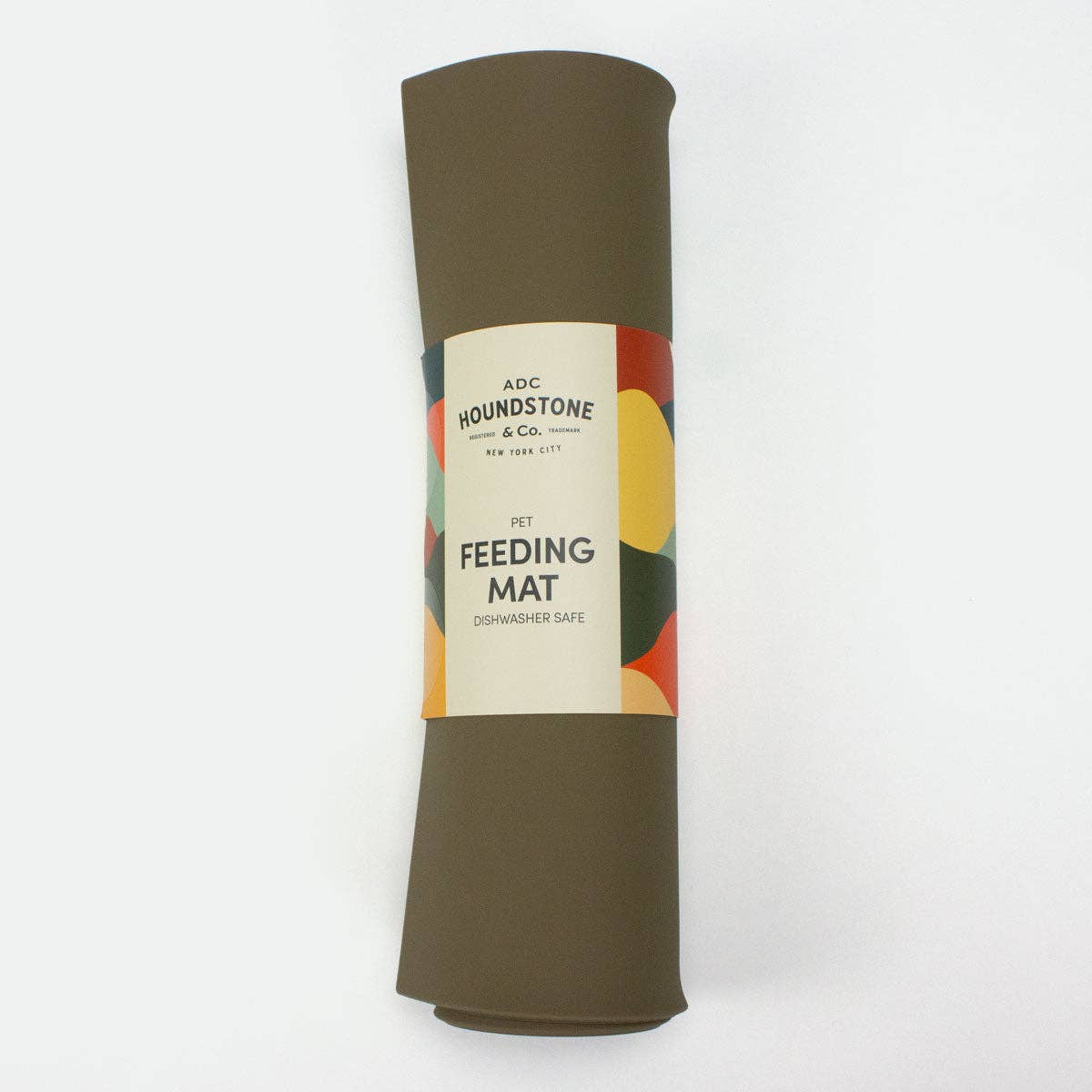 Houndstone Silicone Dog Bowl Mat - Olive