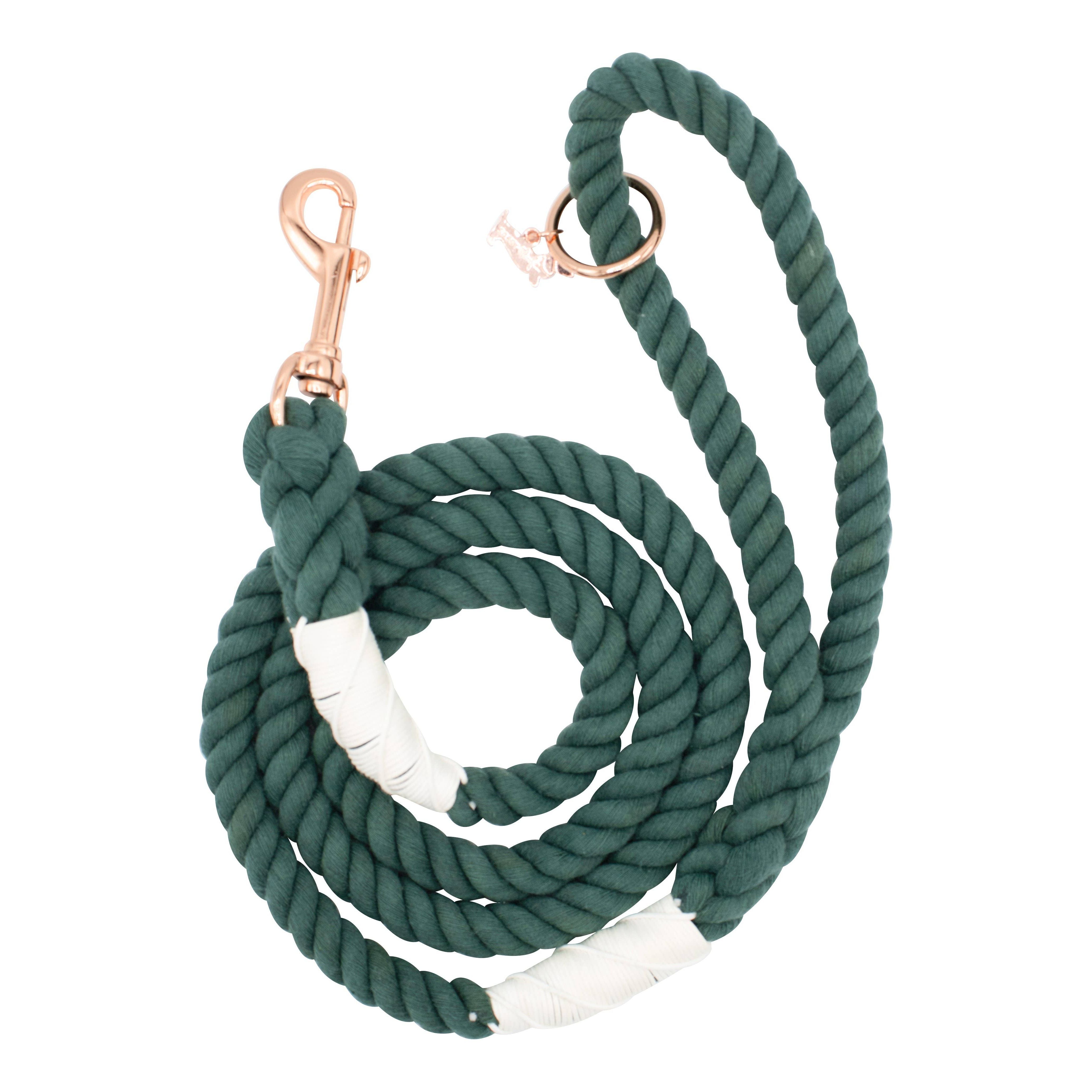 SASSY WOOF Rope Leash - Emerald