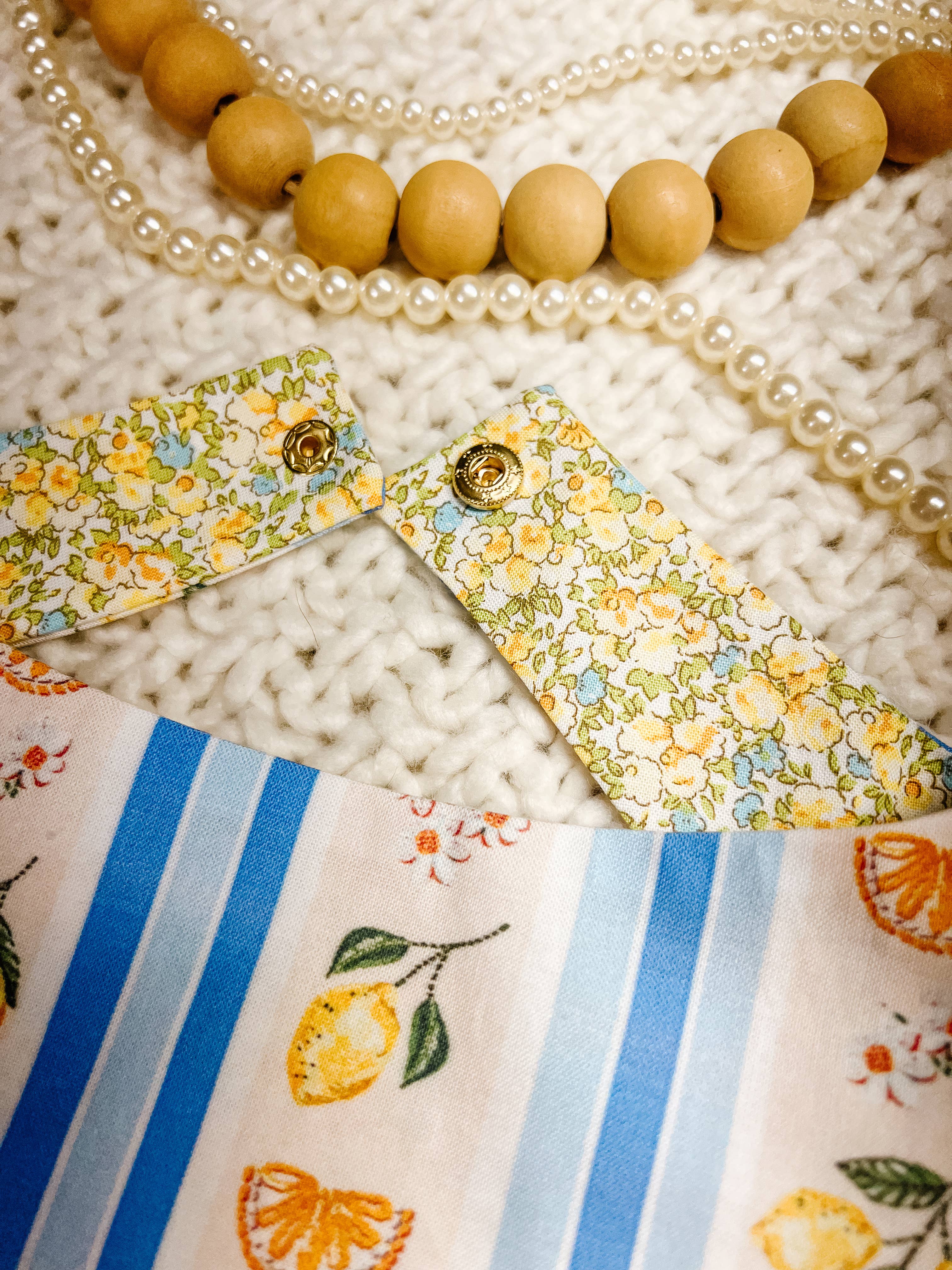 Stella Loo Lemon Snap-On Reversible Bandana