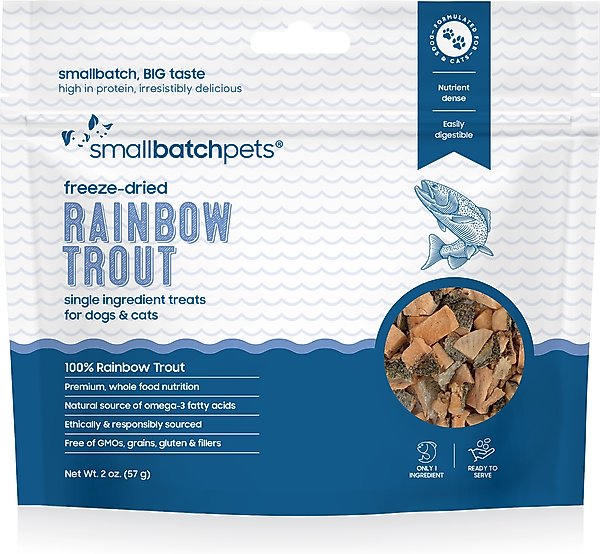 Smallbatch Pets Freeze-Dried Skin-On Rainbow Trout Dog & Cat Treat 1.25oz