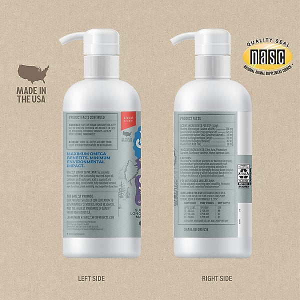 Grizzly Dog Life Stage Senior Liquid