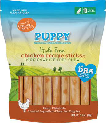 Canine Naturals Puppy Hide Free Chicken Sticks