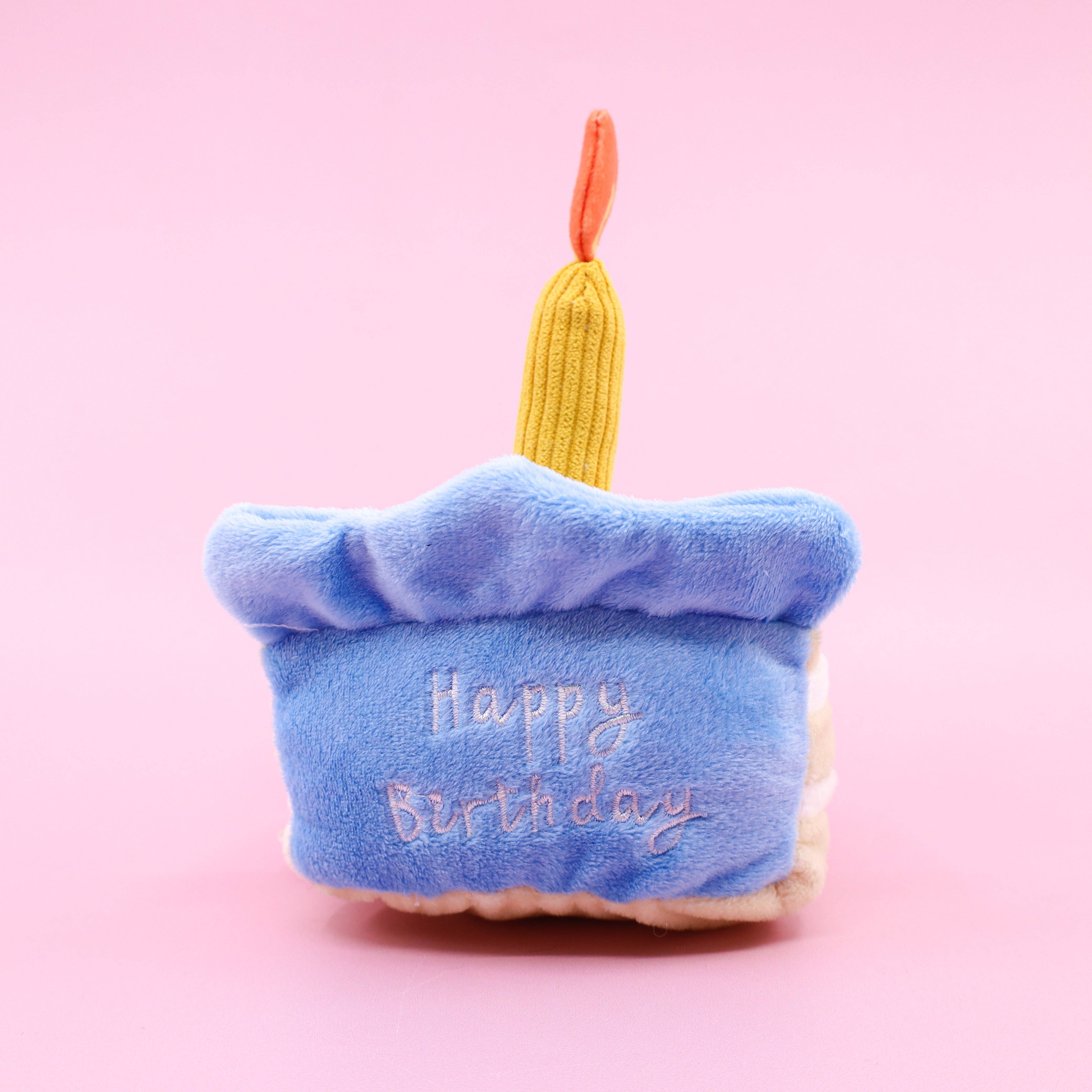 Pablo & Co Happy Birthday Cake Squeaky Toy - Blue