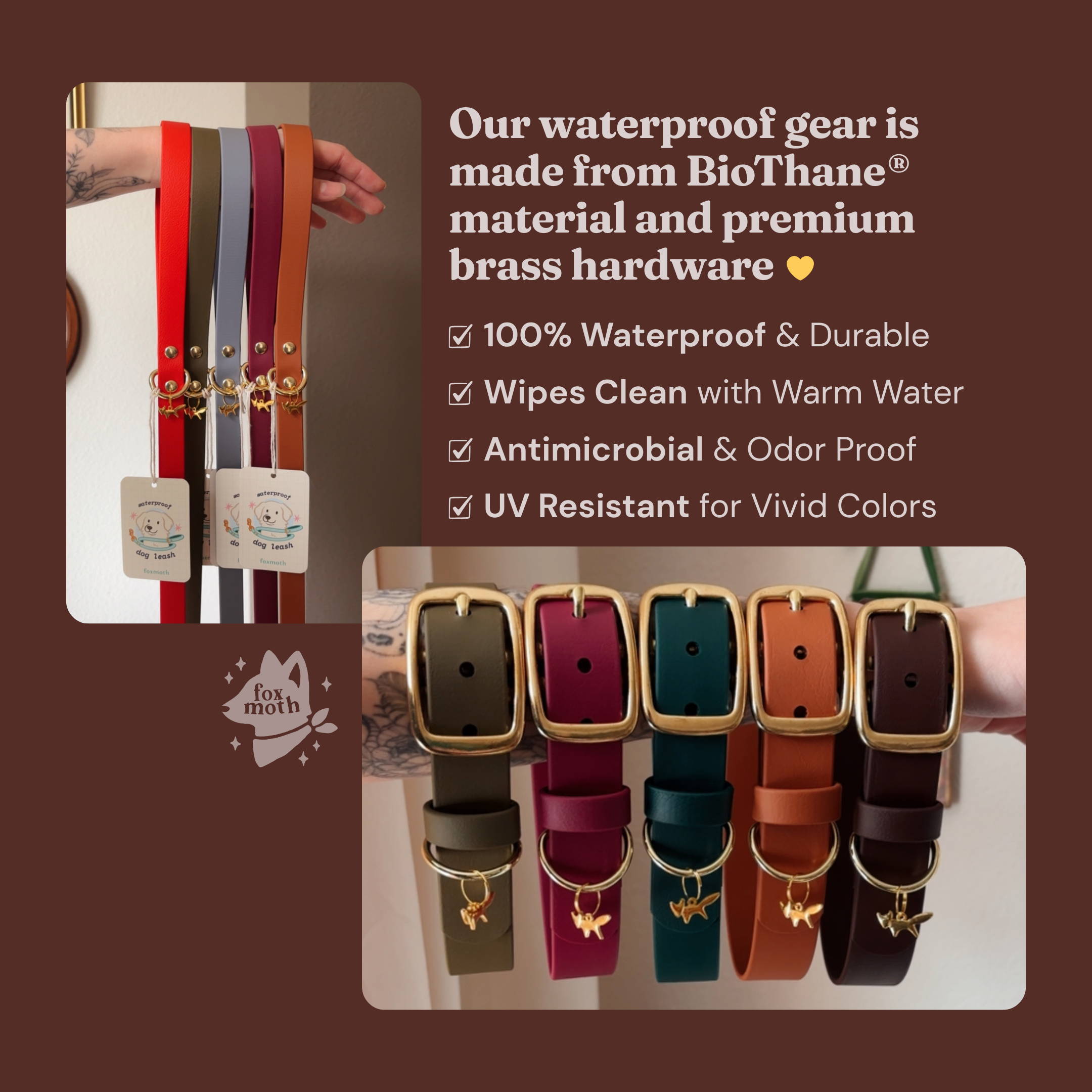 Foxmoth Waterproof Biothane Collar