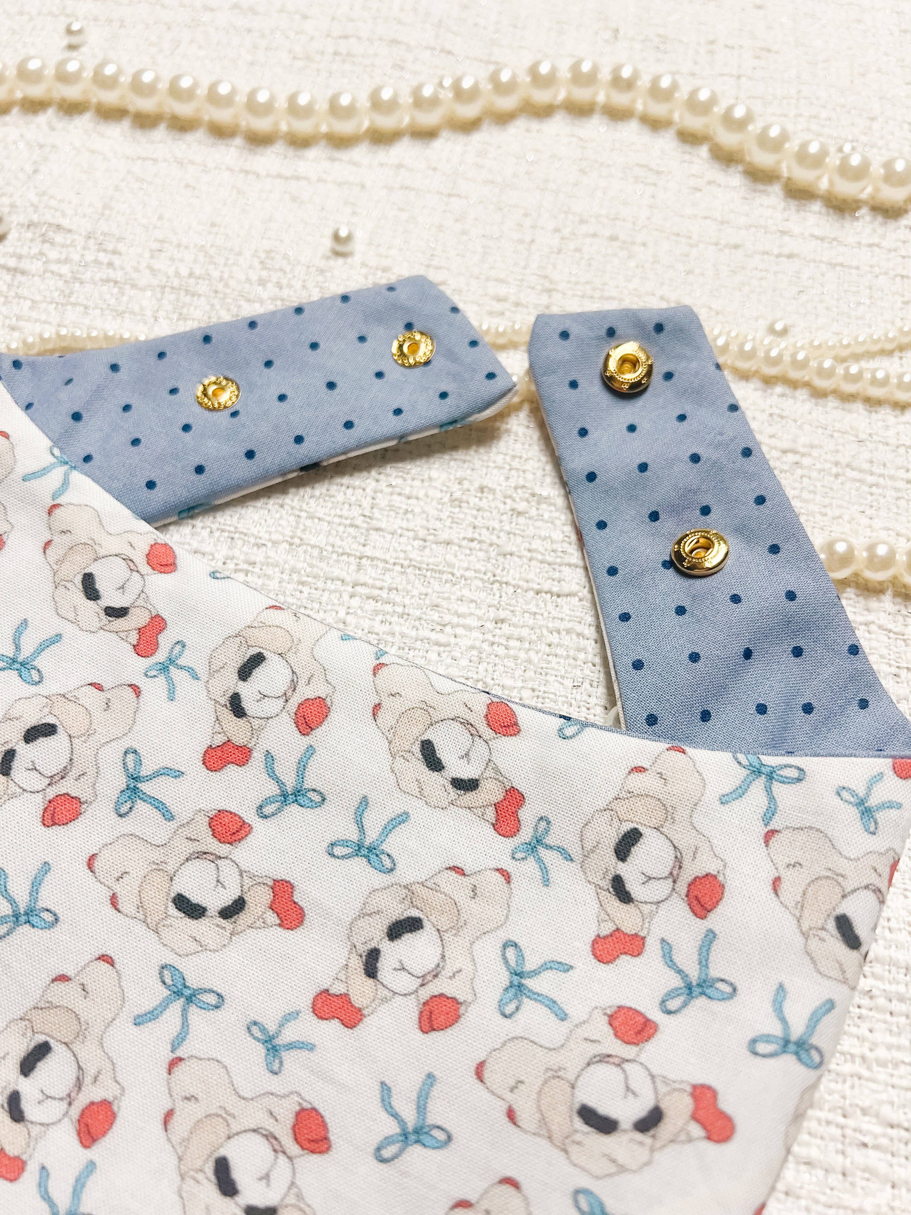Stellaloo Coquette Lamb Snap-On Reversible Bandana
