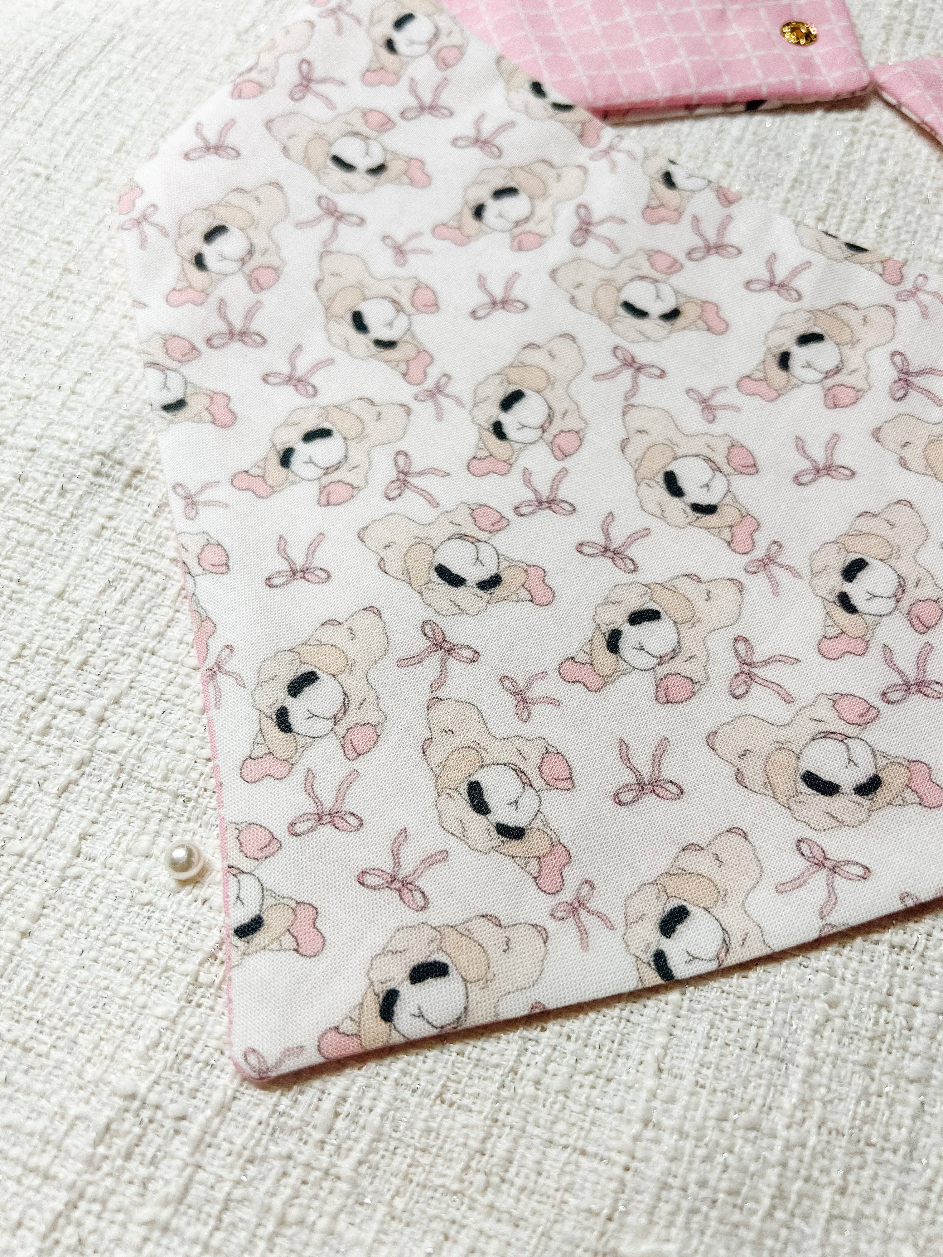 StellaLoo Coquette Lamb Snap-On Reversible Bandana