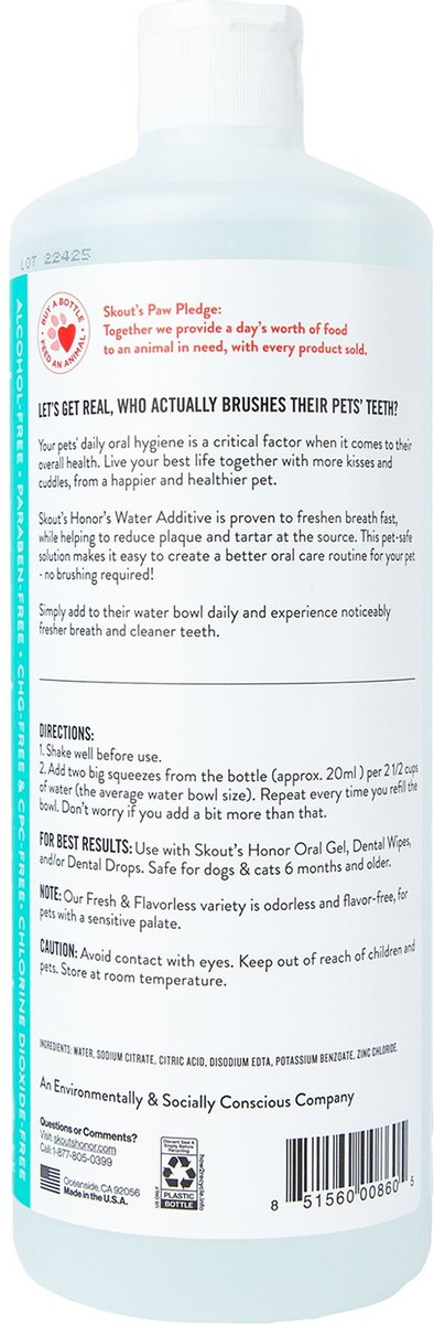 Skout's Honor Oral Care Water Additive Flavorless 32oz