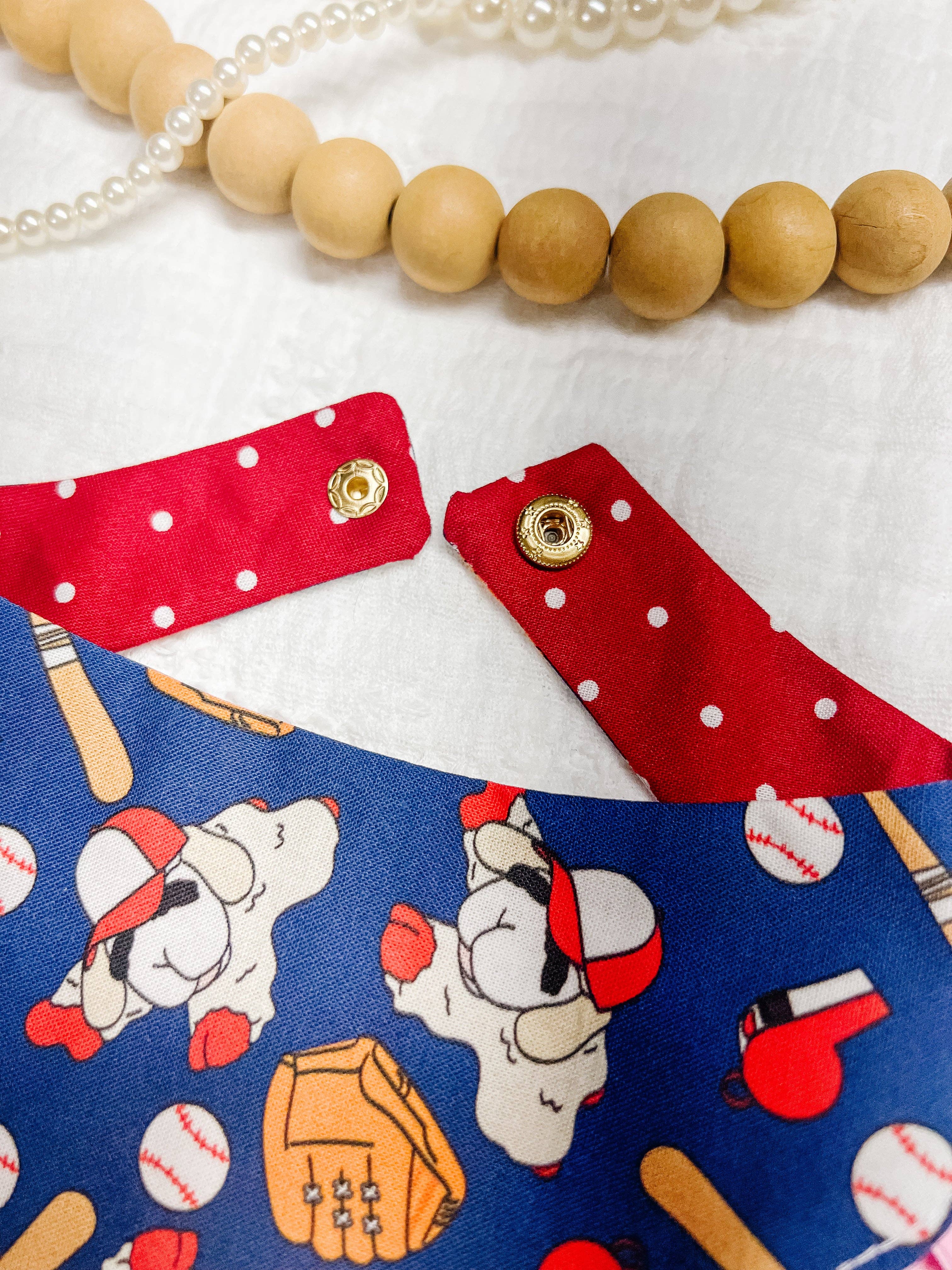 Stellaloo Baseball Lamb Bandana Snap On