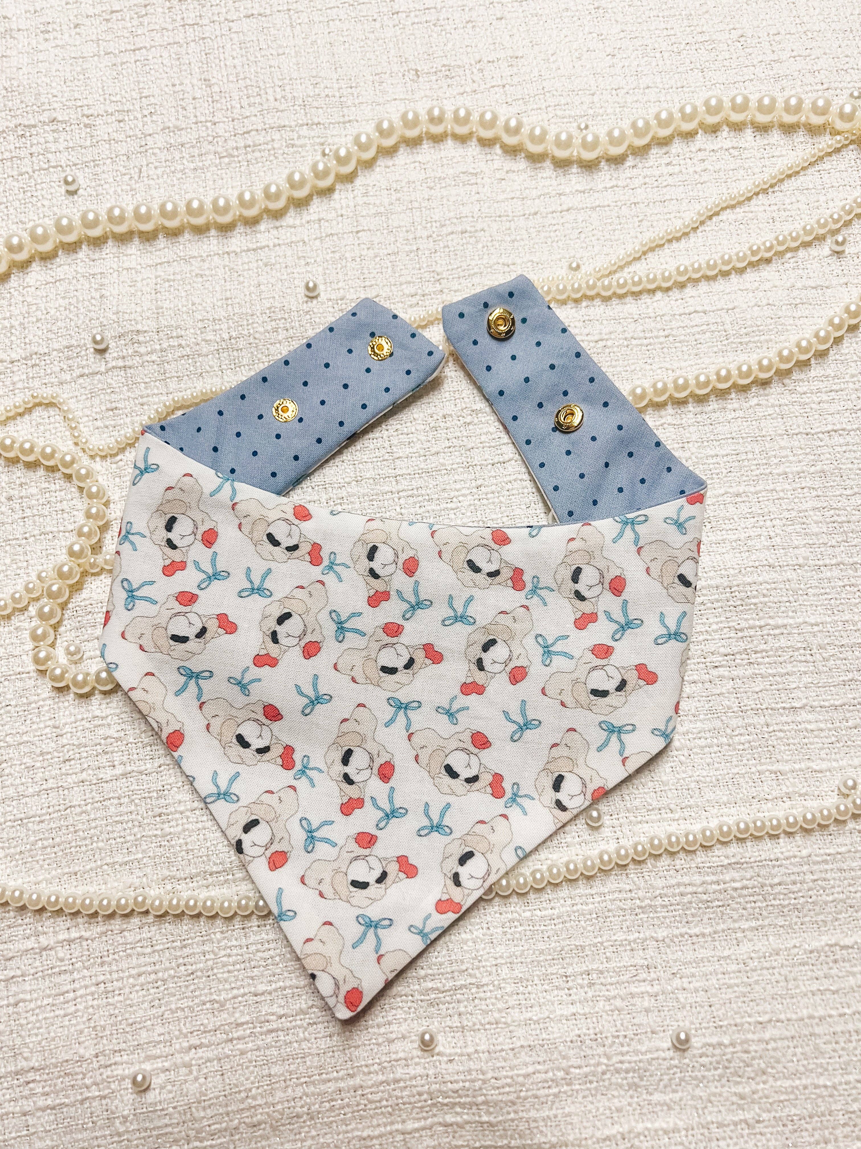 Stellaloo Coquette Lamb Snap-On Reversible Bandana