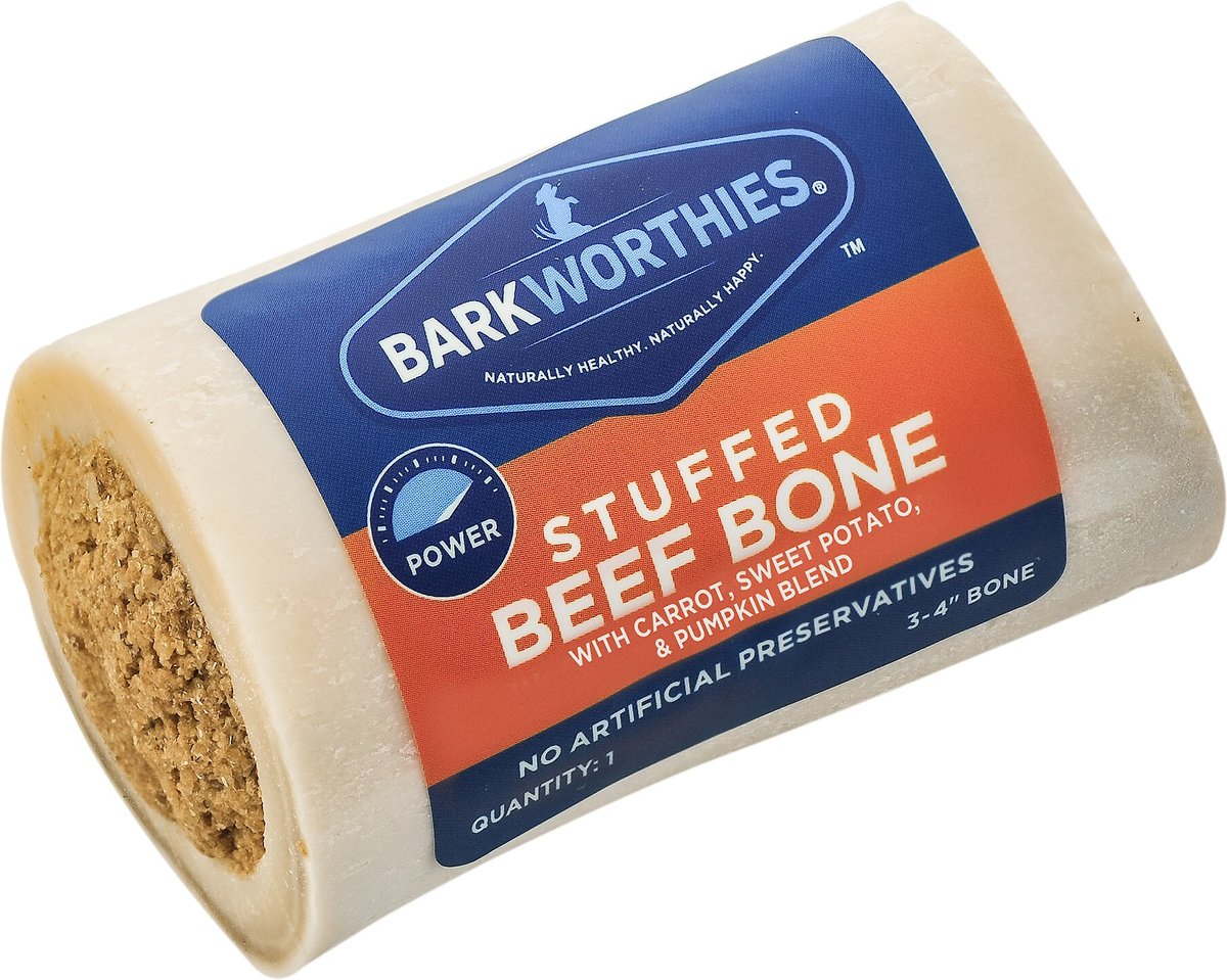 Barkworthies Dog Shin Bone Pumpkin, sweet potato & carrots blend 3-4 Inches