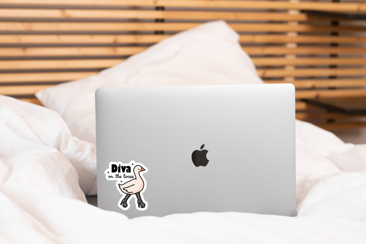 Diva on the Loose Sticker - hot, girly, girl, club, goose