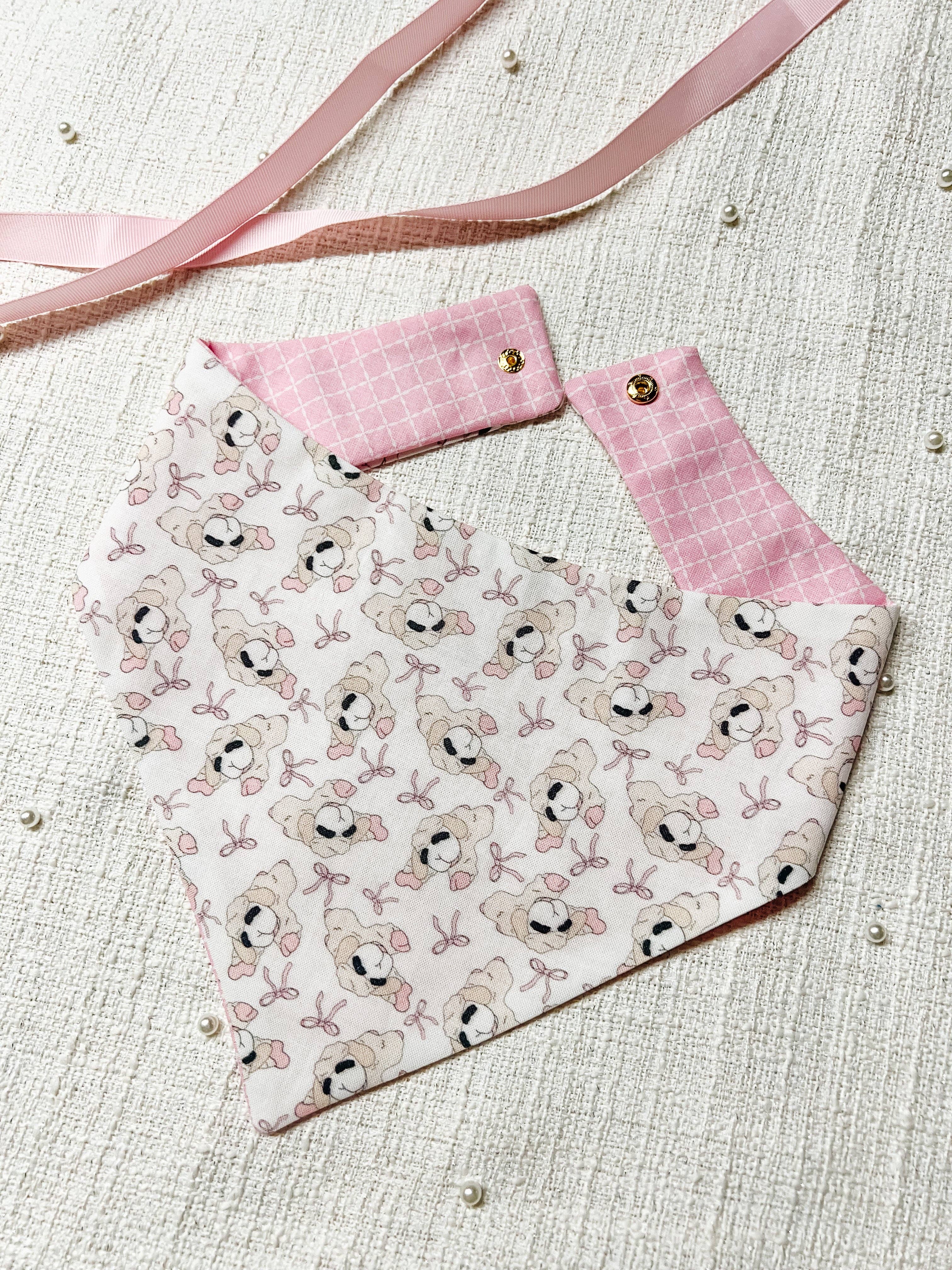 StellaLoo Coquette Lamb Snap-On Reversible Bandana