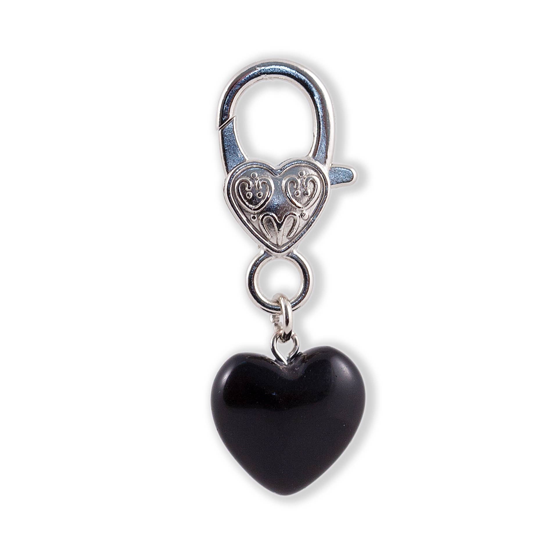 Crystal Pet Love Black Obsidian Heart