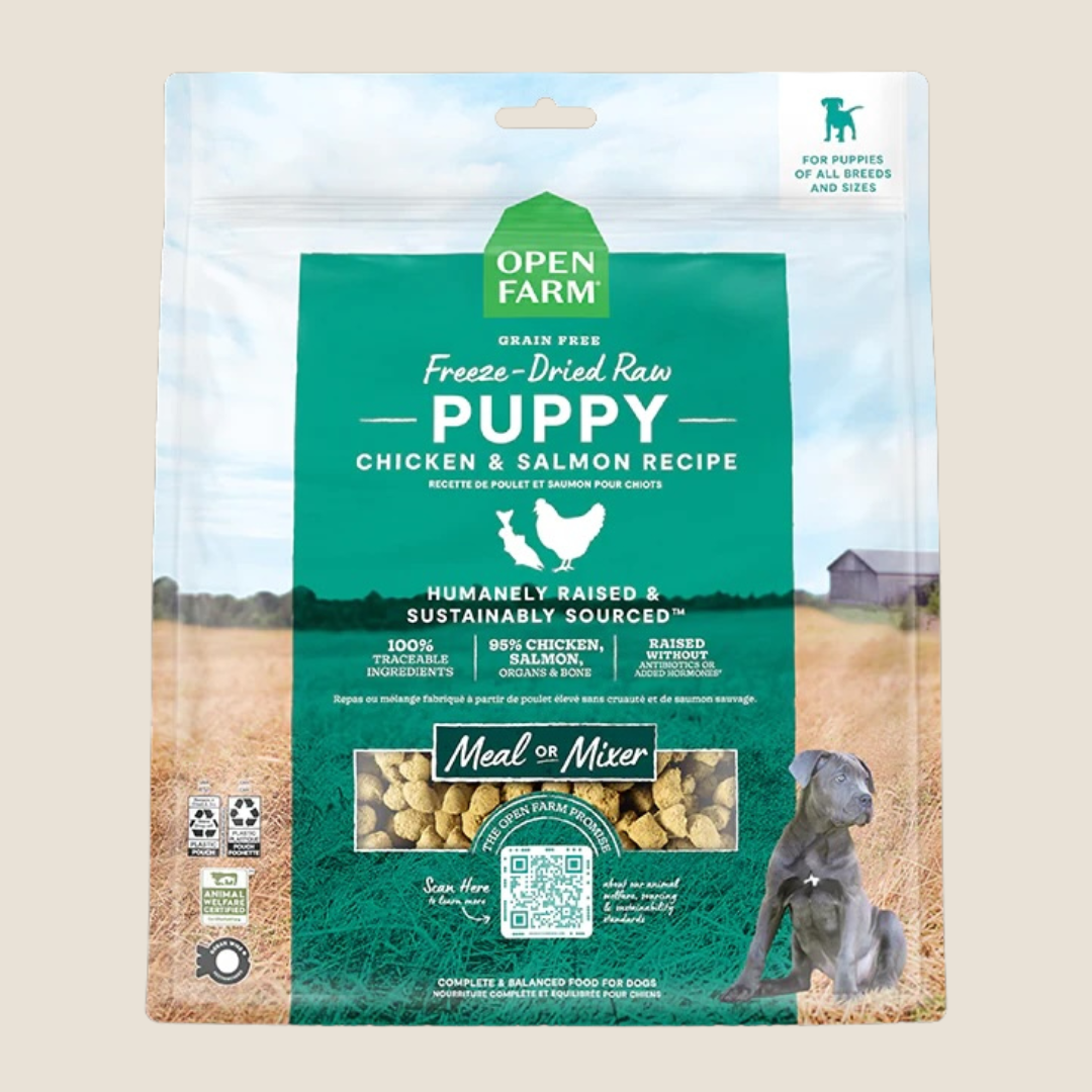 Open Farm Puppy Chicken & Salmon Freeze Dried Raw Recipe 13.5oz