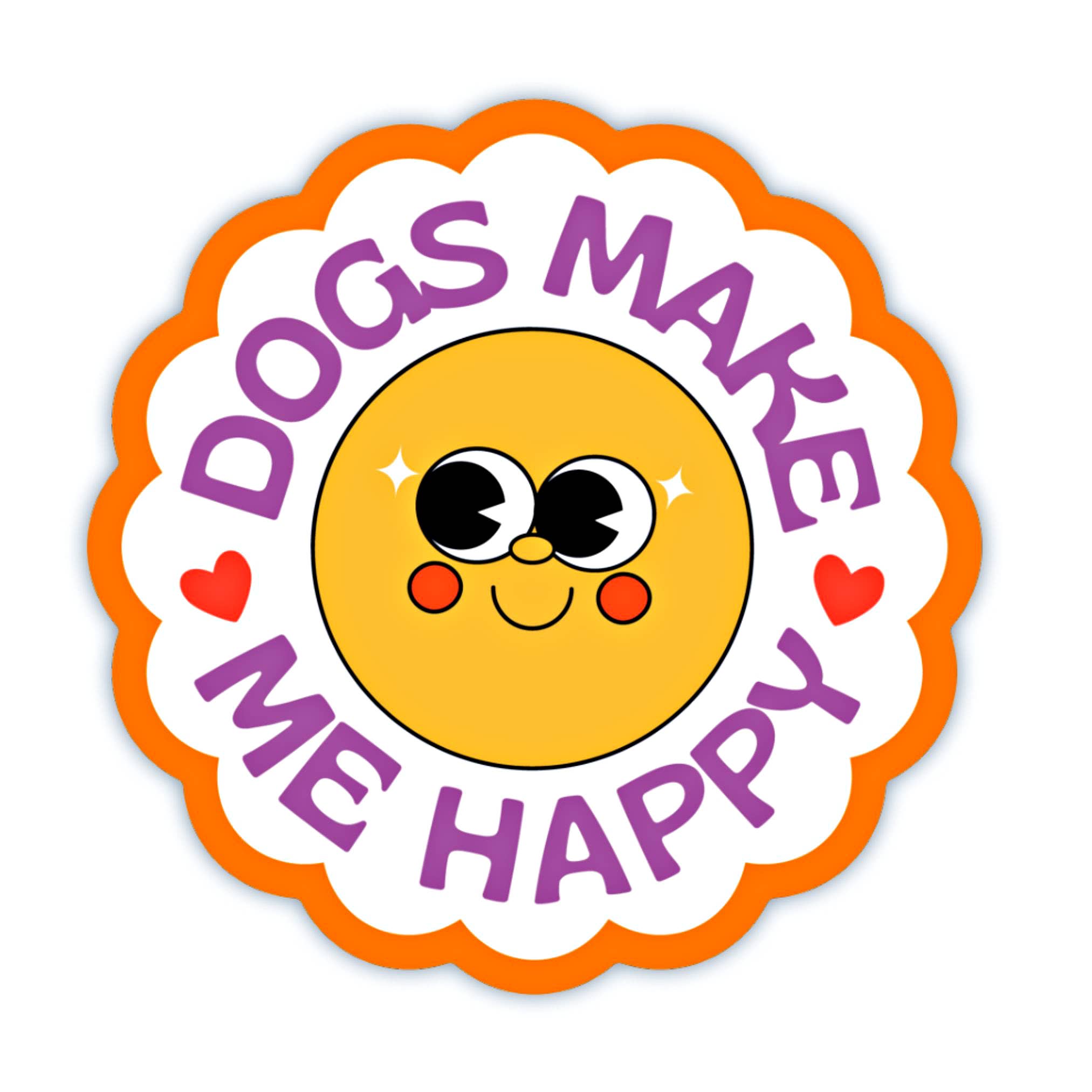 Bad Tags Dogs Make Me Happy Sticer