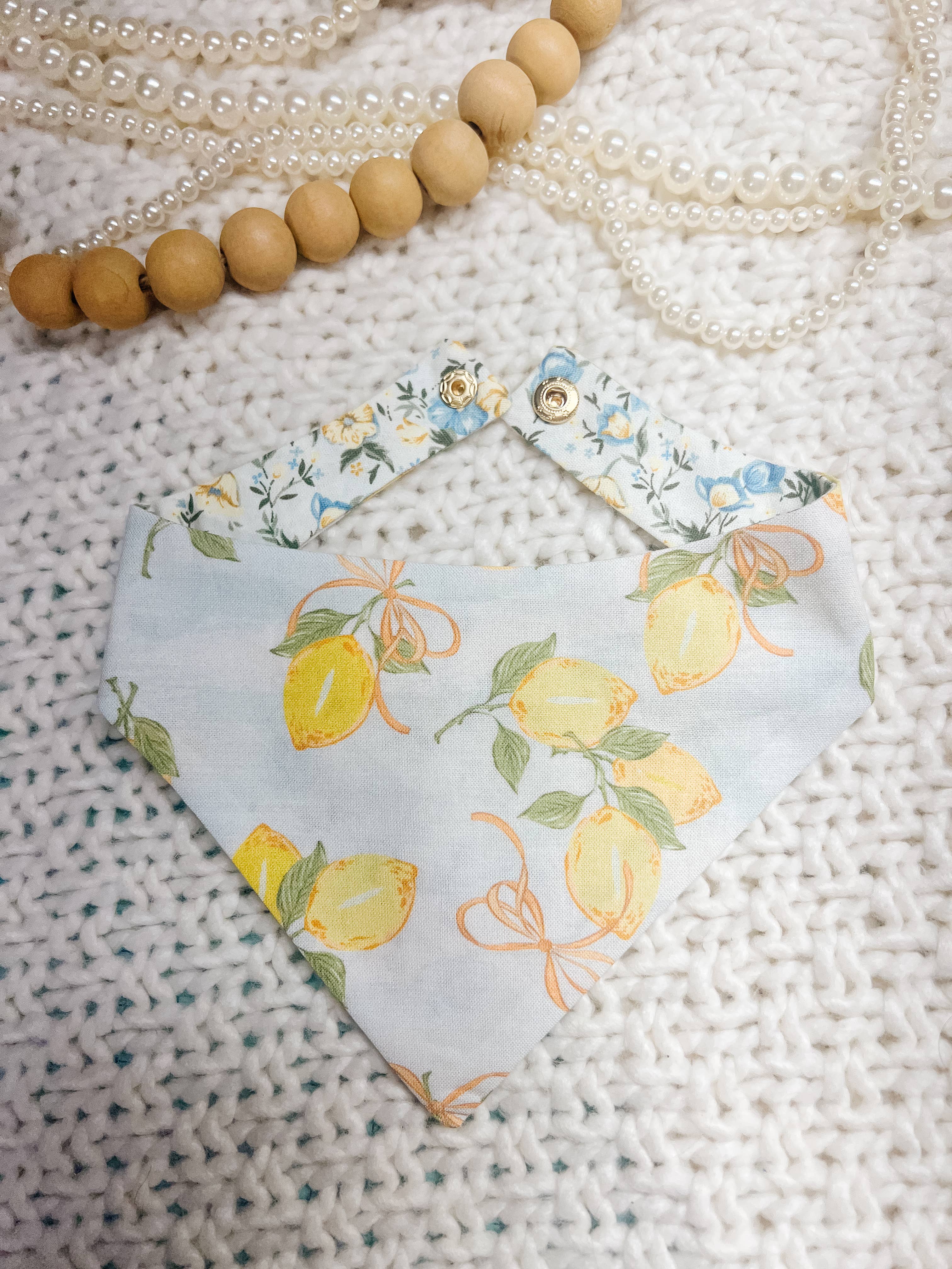 Stella Loo Lemon Snap-On Reversible Bandana