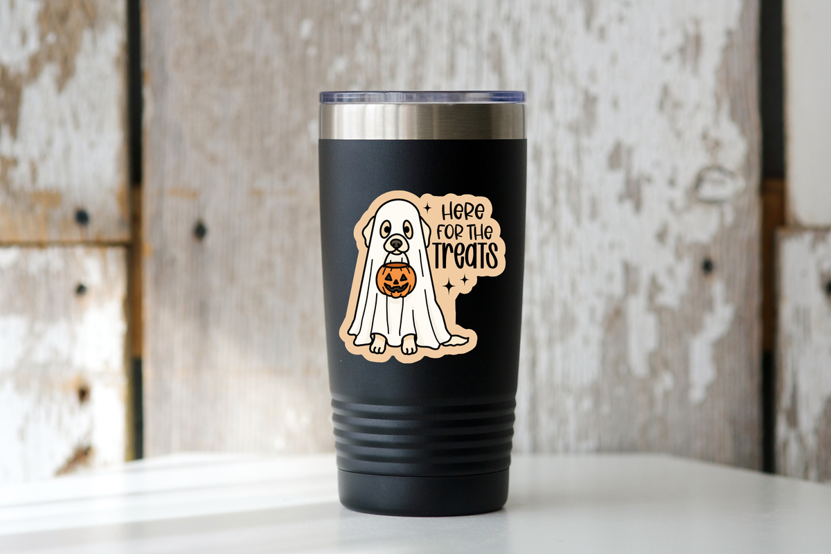 Here for the Treats Sticker - pet, adopt, halloween, fall